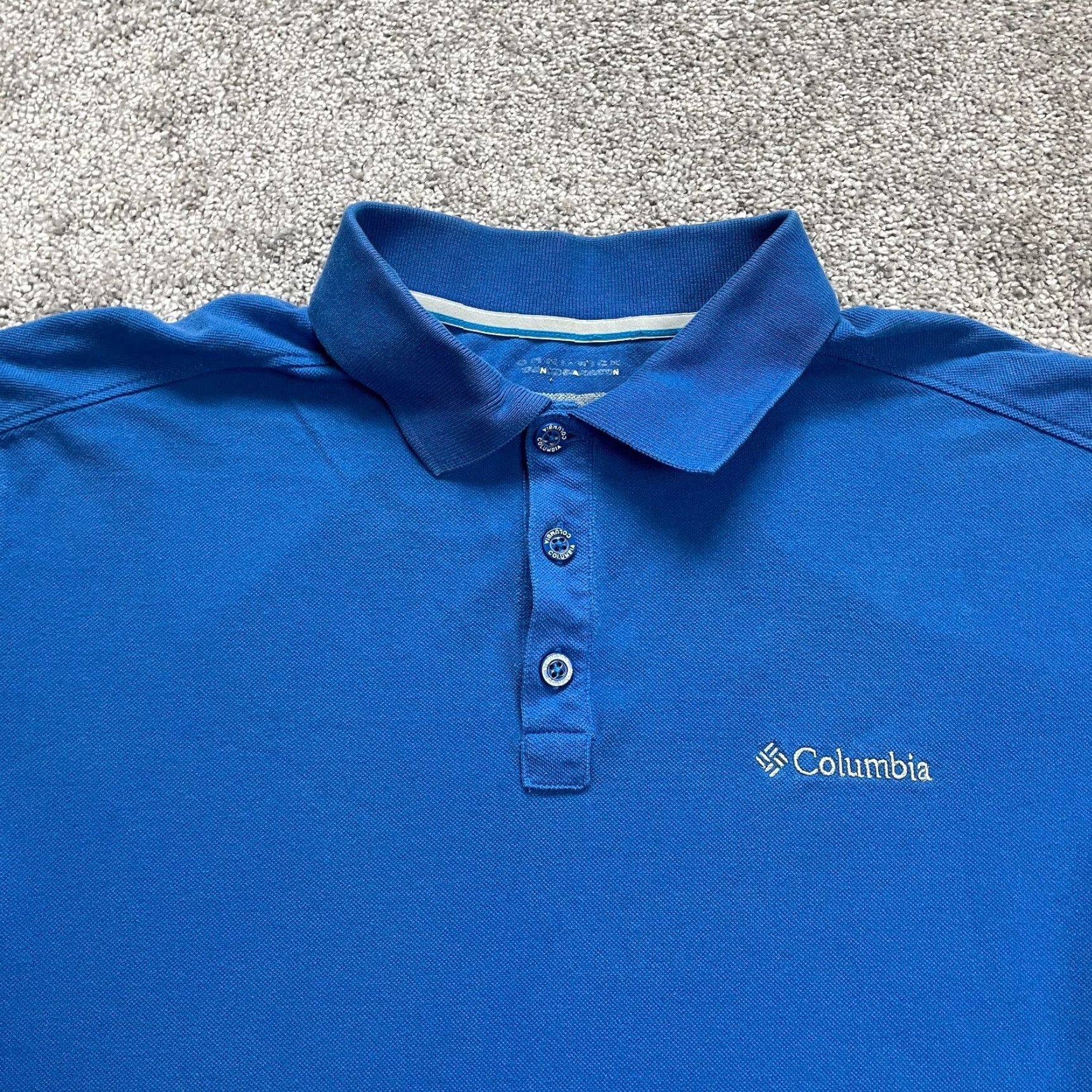 Vintage Columbia Polo Shirt Mens Medium Regular Blue Short Sleeve Golf Tennis Stretch Shirt Size US M / EU 48-50 / 2 - 3 Thumbnail