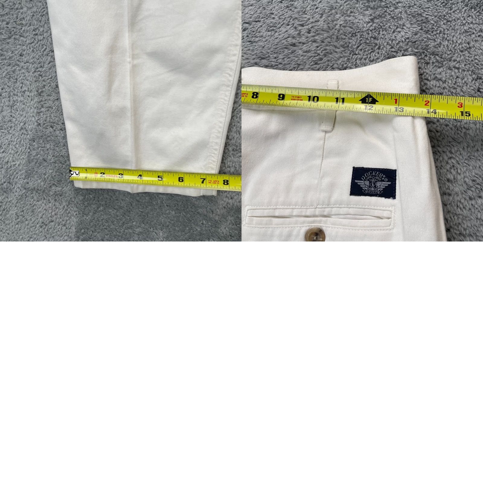 Dockers VINTAGE Dockers Pants Womens 10 White Chino Pleated Cotton Straight Leg Size 28" / US 6 / IT 42 - 9 Thumbnail