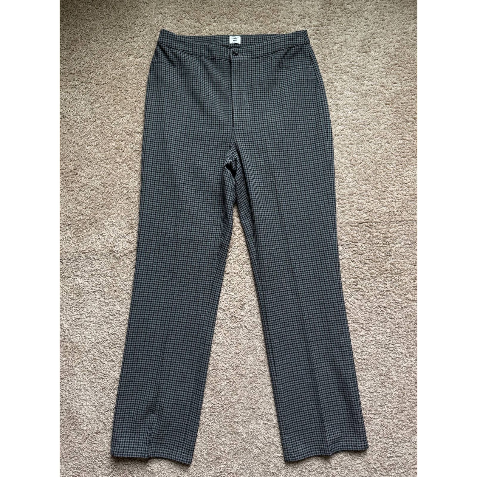 Aritzia Sunday Best Aritzia Gingham Straight Ankle Pants Womens 10 Size 32" / US 10 / IT 46 - 1 Thumbnail