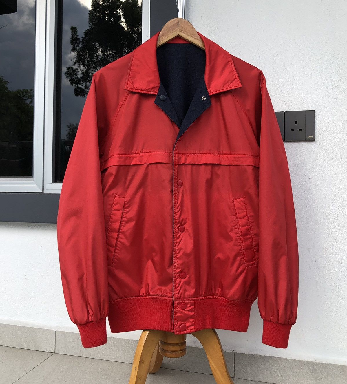 Vintage Vintage Basketball Reversible Wool VarsityJacket by DESCENTE Size US L / EU 52-54 / 3 - 11 Thumbnail