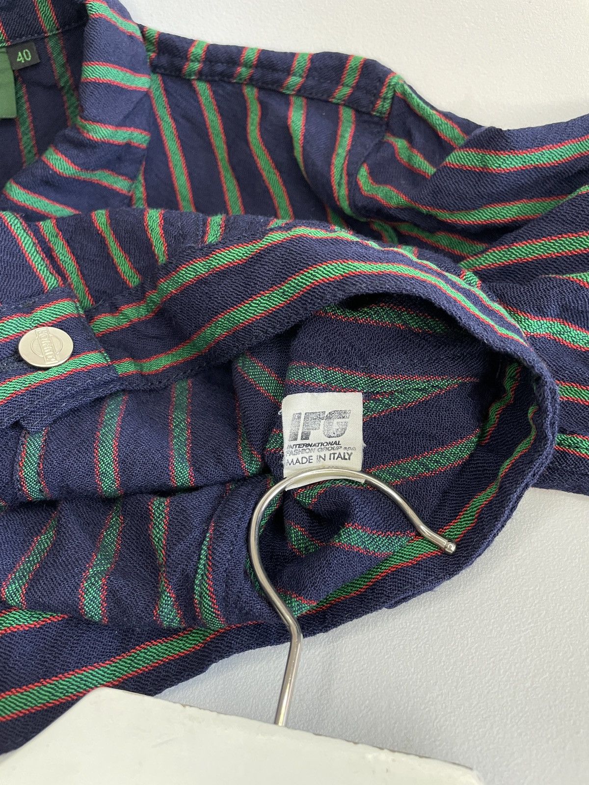 Jean Paul Gaultier × Vintage Junior Gaultier Vintage Striped Cropped Wool Jacket Size S / US 4 / IT 40 - 6 Thumbnail