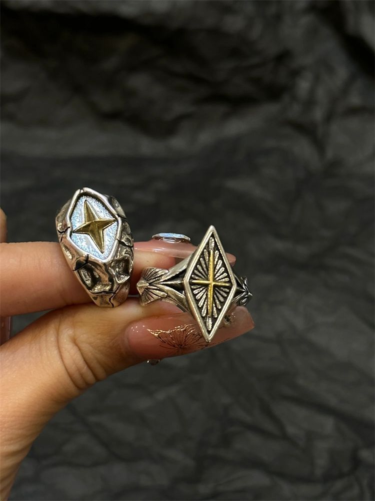 Jewelry Dark Jewelry Rings Open Size Chrome Ring (Size 7-13) Size ONE SIZE - 1 Thumbnail