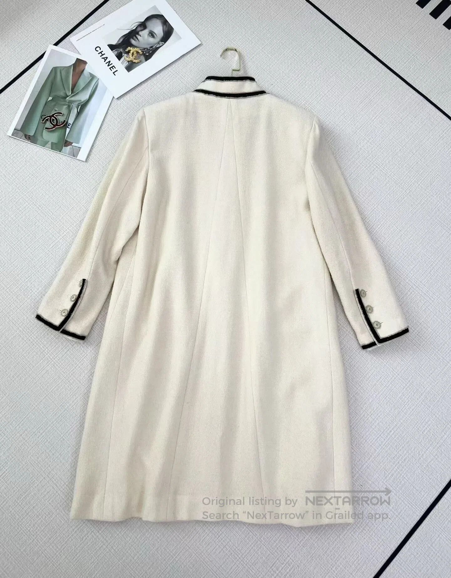 Chanel Chanel Color-Block Long Coat with Pockets. Size M / US 6-8 / IT 42-44 - 3 Thumbnail