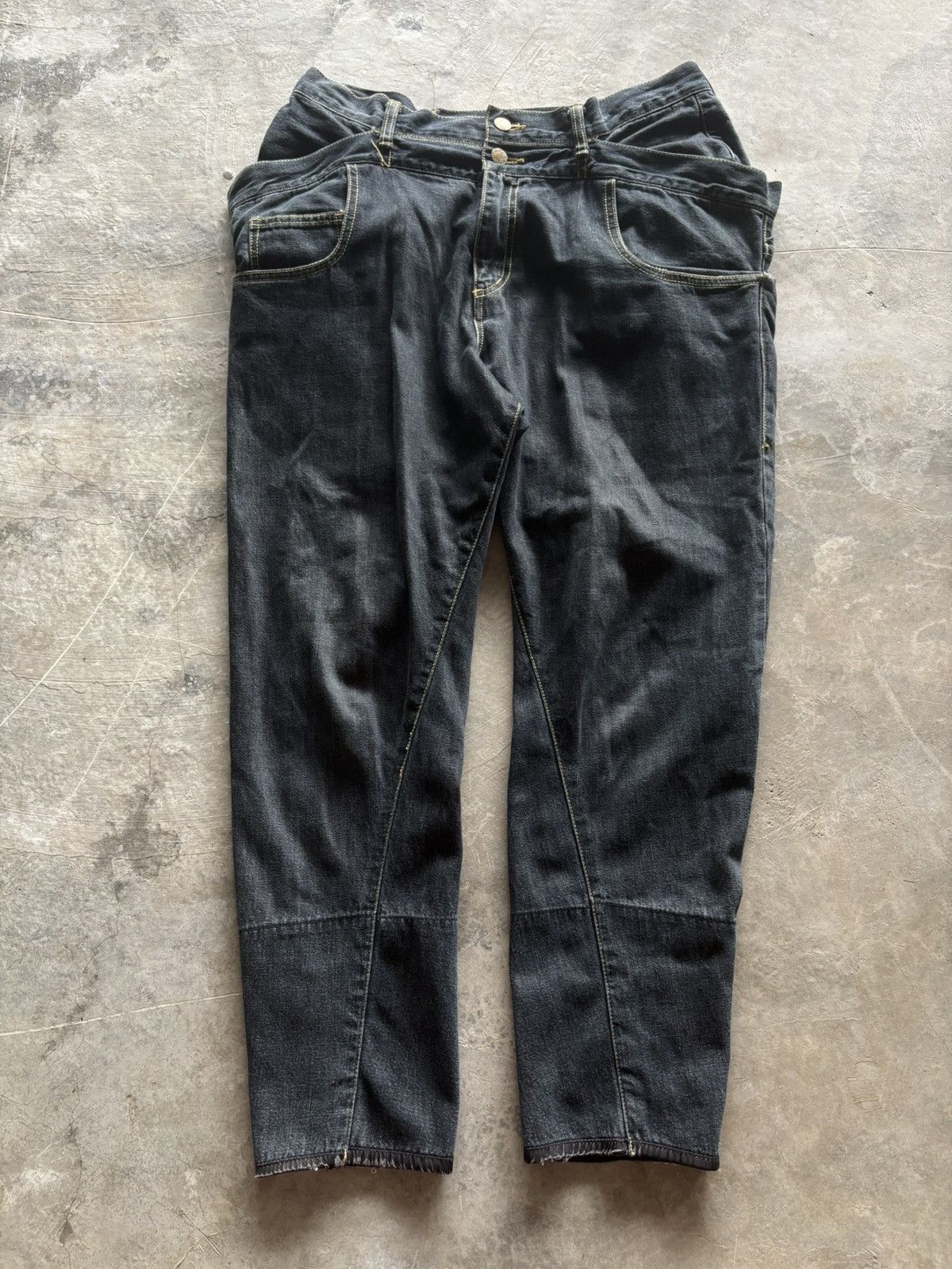 Frapbois FRAPBOIS doublewaist experimental jeans japanese punk gothic Size US 32 / EU 48 - 1 Thumbnail