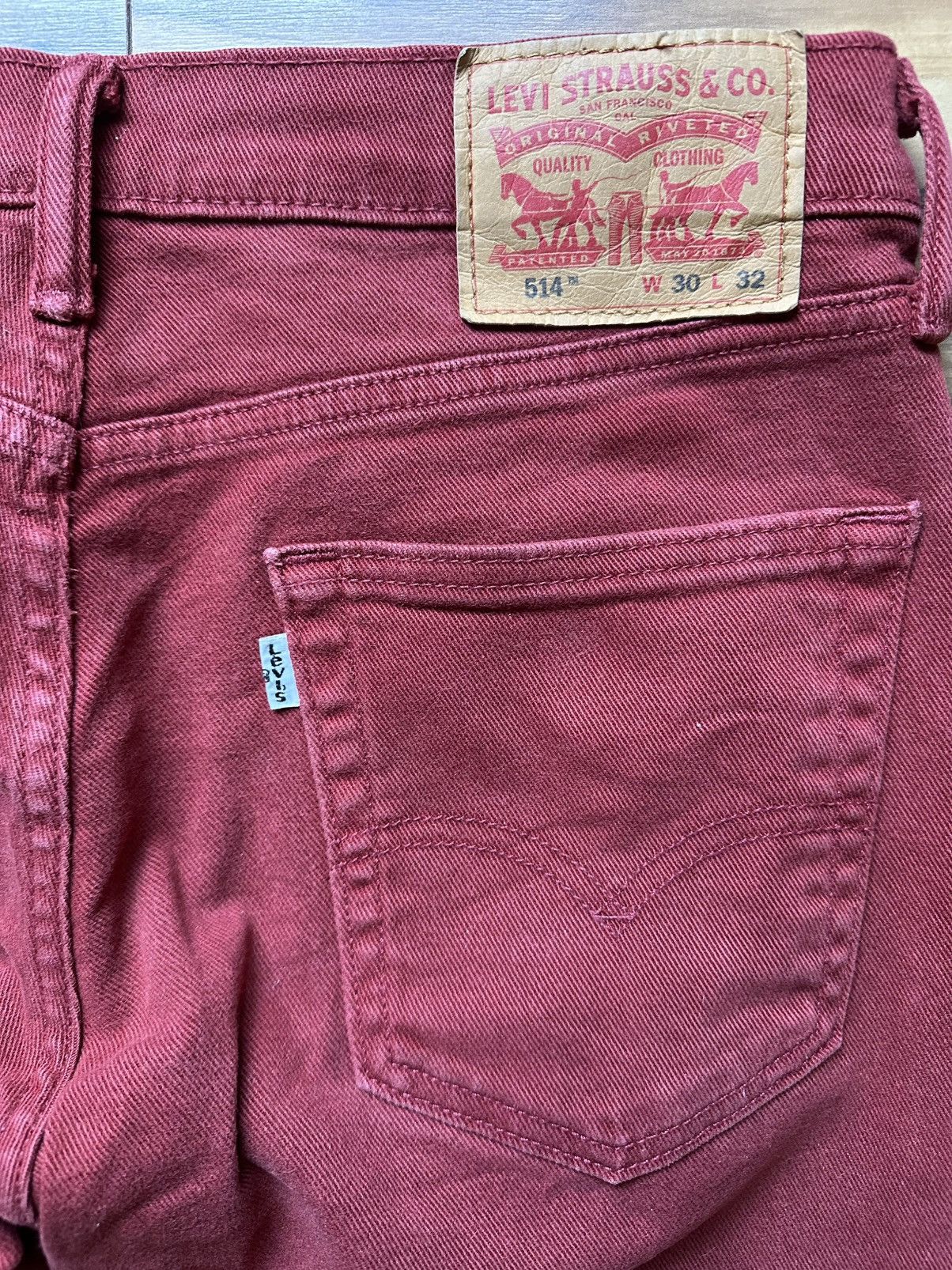 Levi's Burgundy 514 Levi's Denim Jeans Size US 30 / EU 46 - 7 Thumbnail