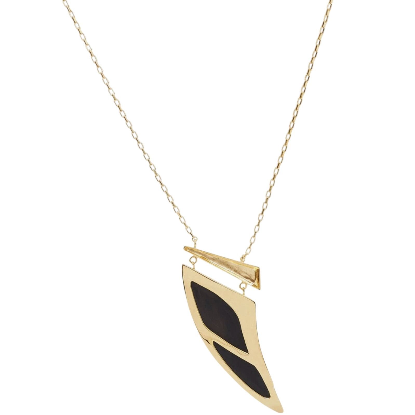 Other Maiyet Large Horn Pendant Black & Gold Handmade Necklace Size ONE SIZE - 4 Thumbnail