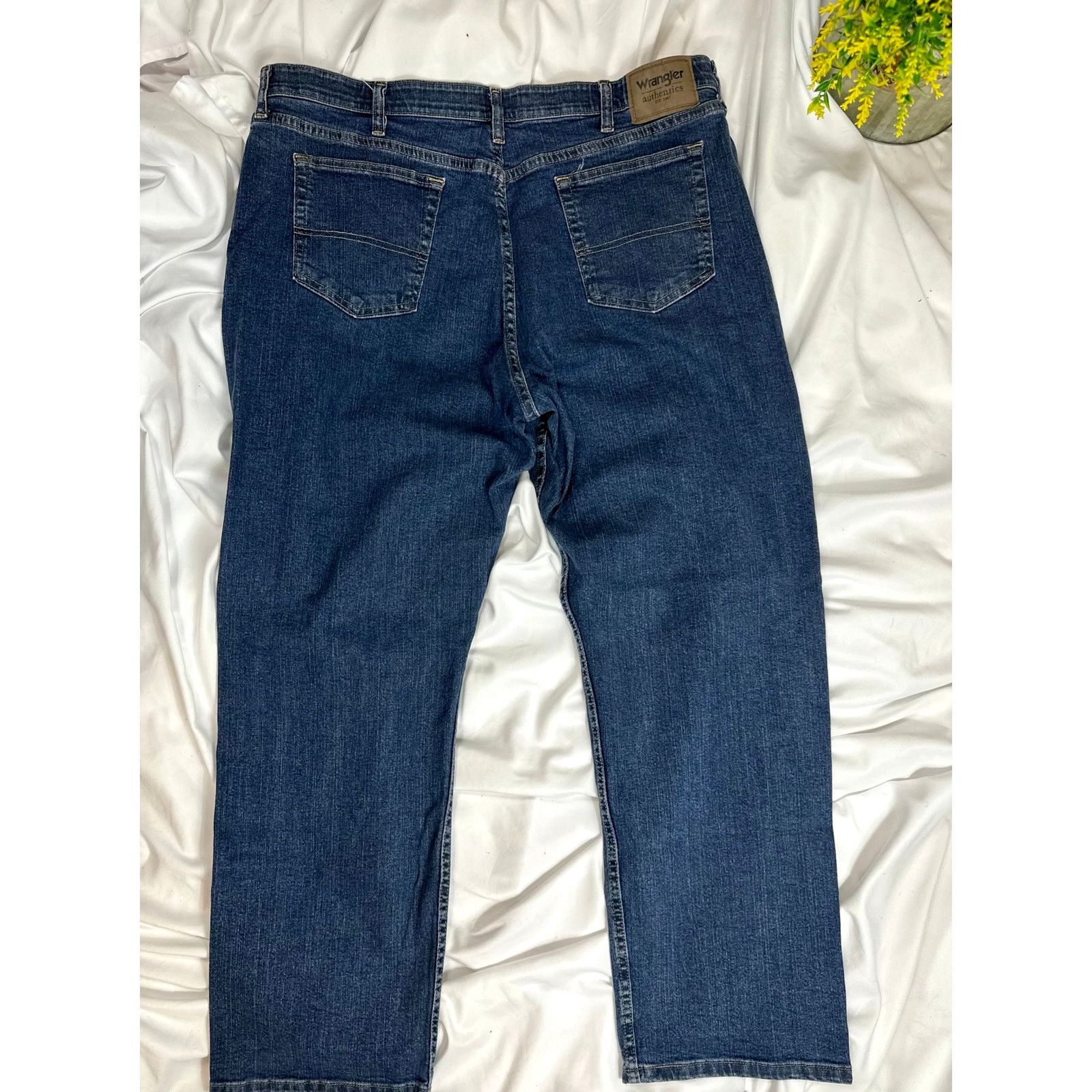 Wrangler Wrangler Authentic Mens Classic Straight Fit Jean Blue 40x30 Size US 40 / EU 56 - 12 Thumbnail