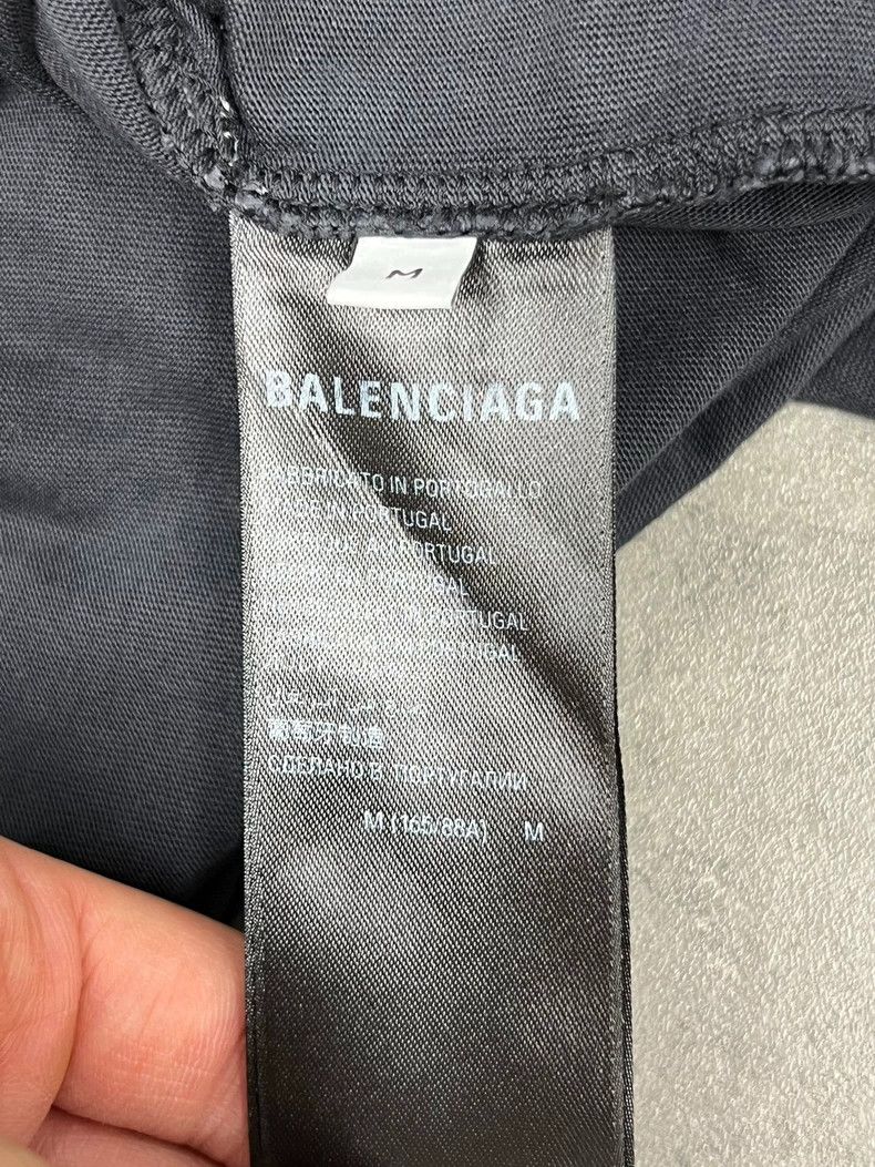 Balenciaga Balenciaga Washed tape short sleeve yellow logo Size US M / EU 48-50 / 2 - 7 Thumbnail