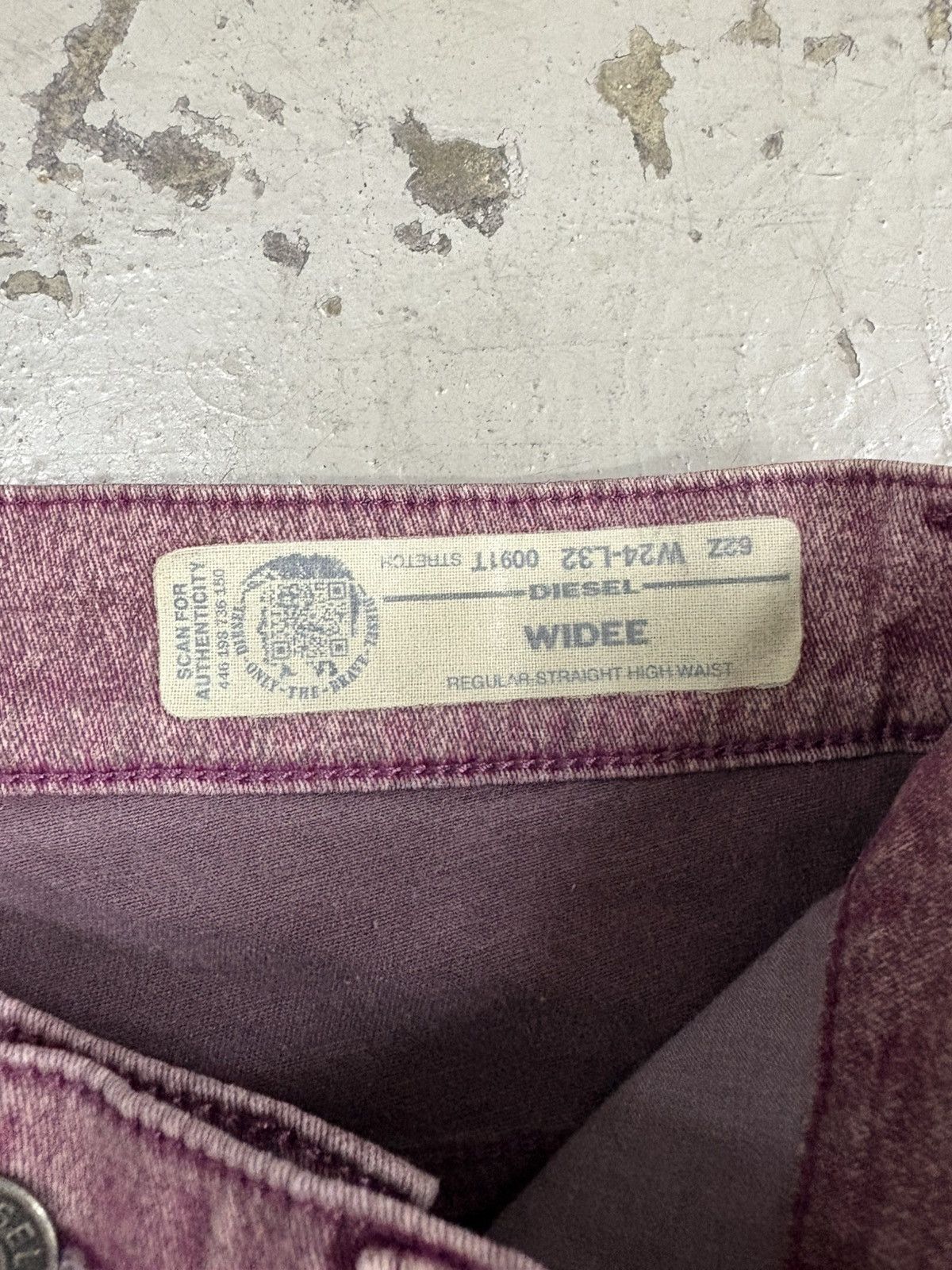 Vintage Diesel Waxed Mharki Y2K Wide Fit Baggy
