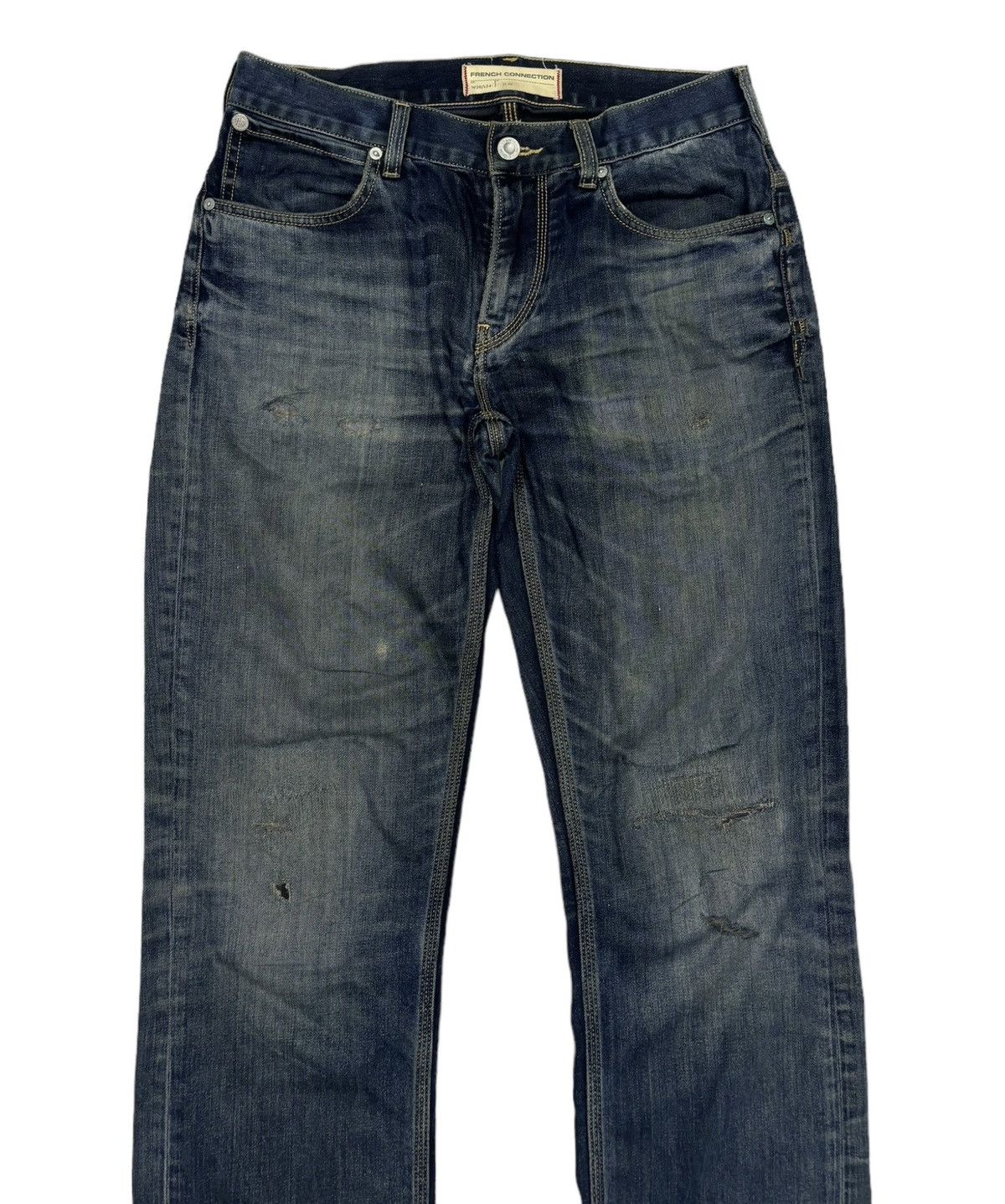 FCUK FRENCH CONNECTION DIRTY DISTRESSED DENIM JEANS FCUK Size US 30 / EU 46 - 5 Thumbnail