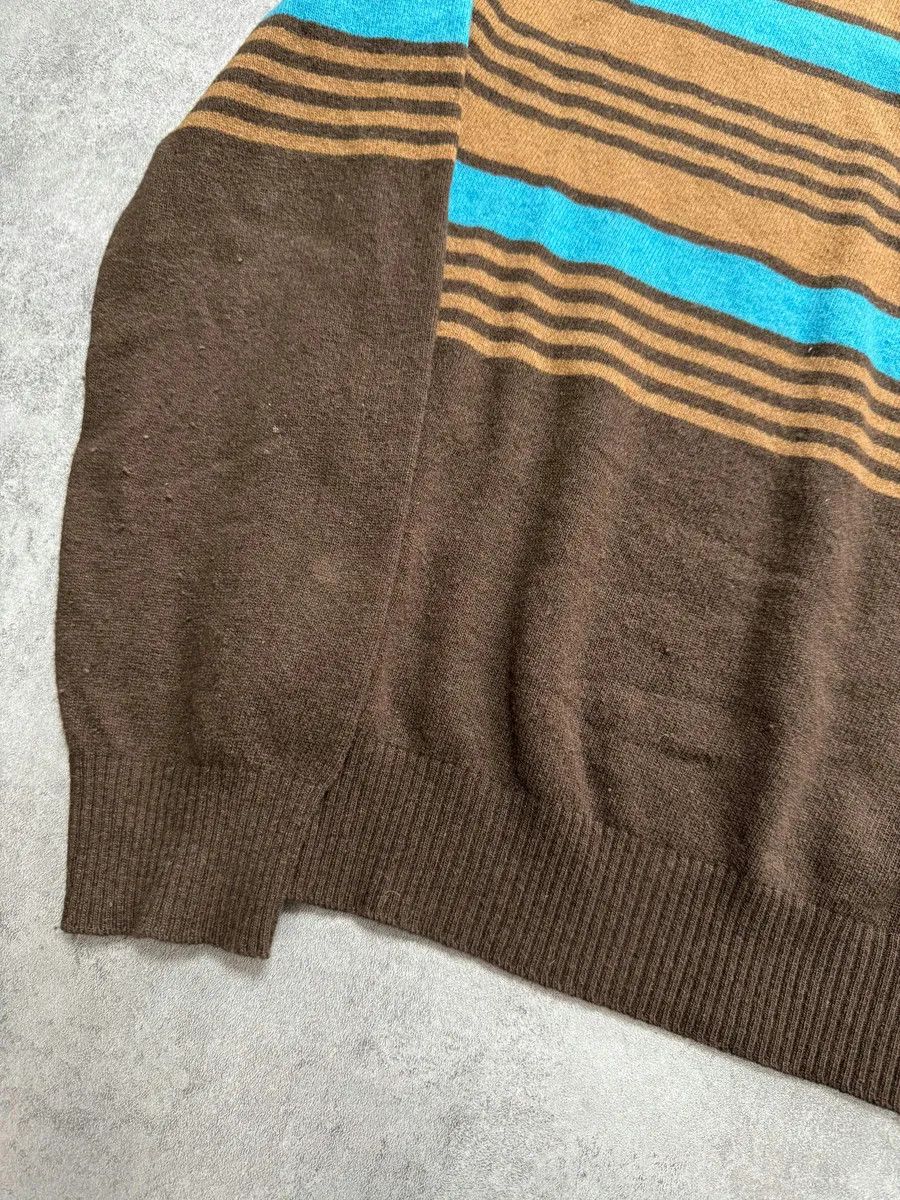 Dolce & Gabbana 2000s Dolce & Gabbana Brown & Blue Sripes Lambwool Sweater Size US S / EU 44-46 / 1 - 3 Thumbnail