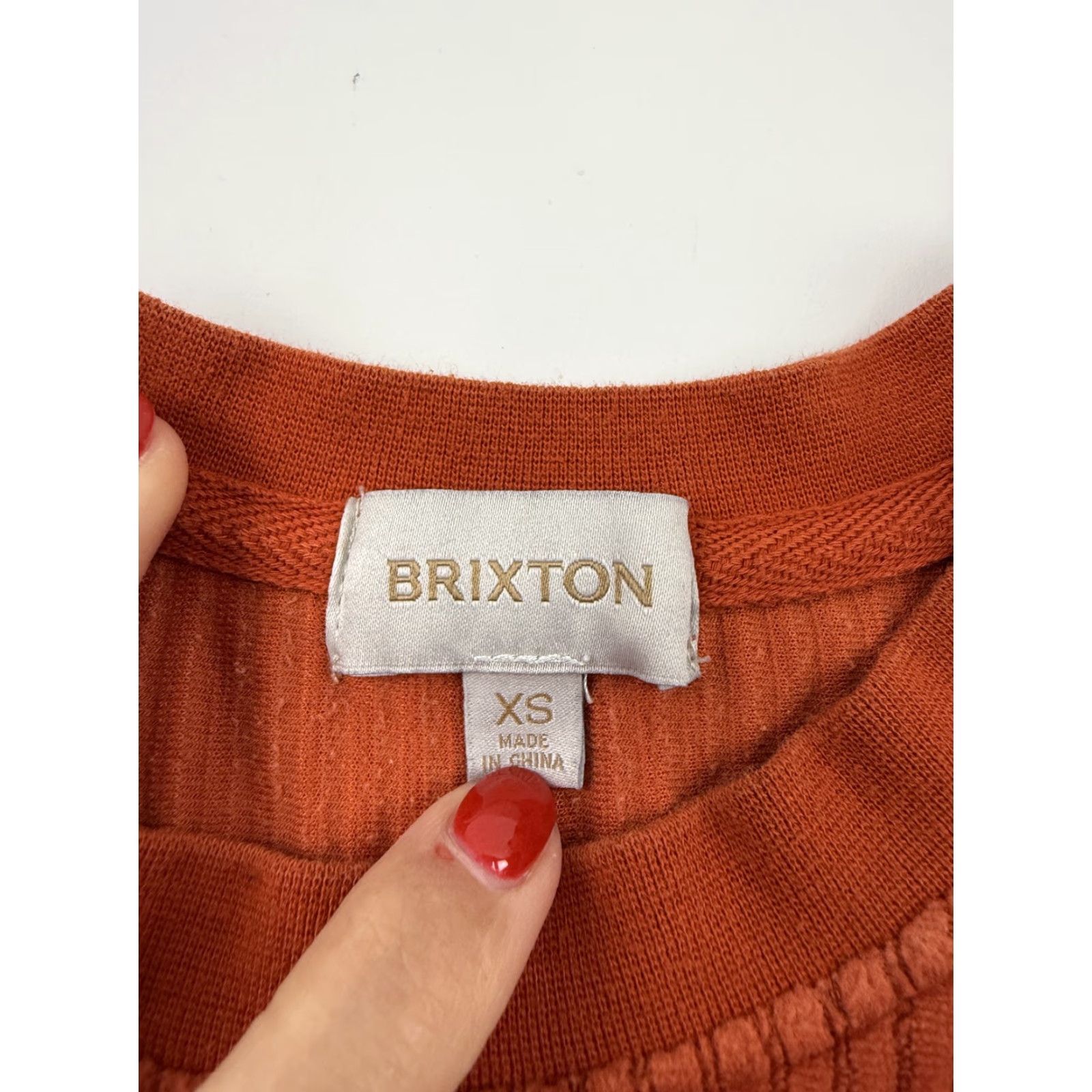 Brixton Brixton Sweater Womens XS Orange Corduroy Knit Crewneck Pullover Soft Cozy Top Size XS / US 0-2 / IT 36-38 - 4 Thumbnail