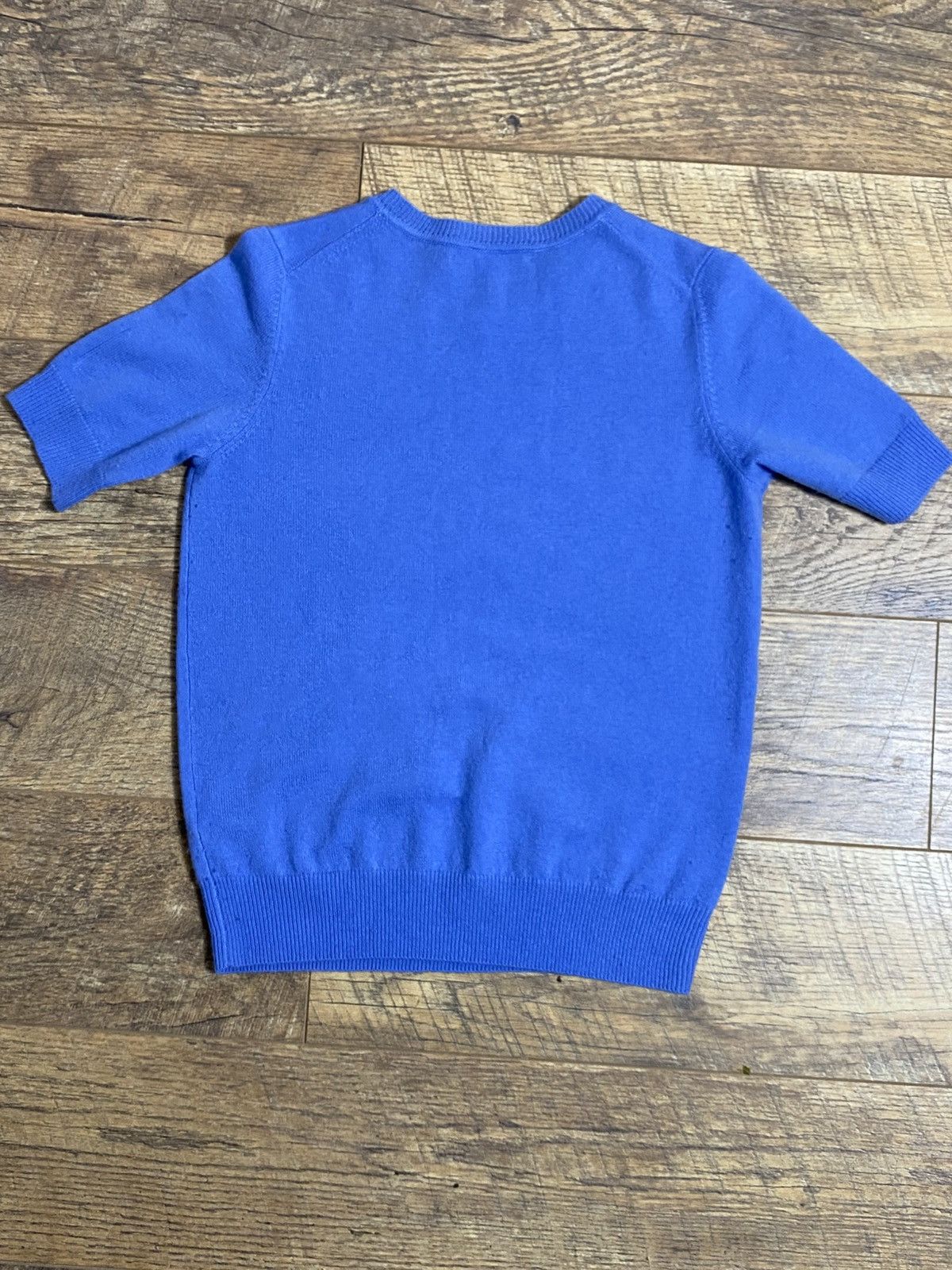 Japanese Brand Autograph M&S Blue Merino Wool & Cashmere Knit Tee S Size S / US 4 / IT 40 - 8 Thumbnail
