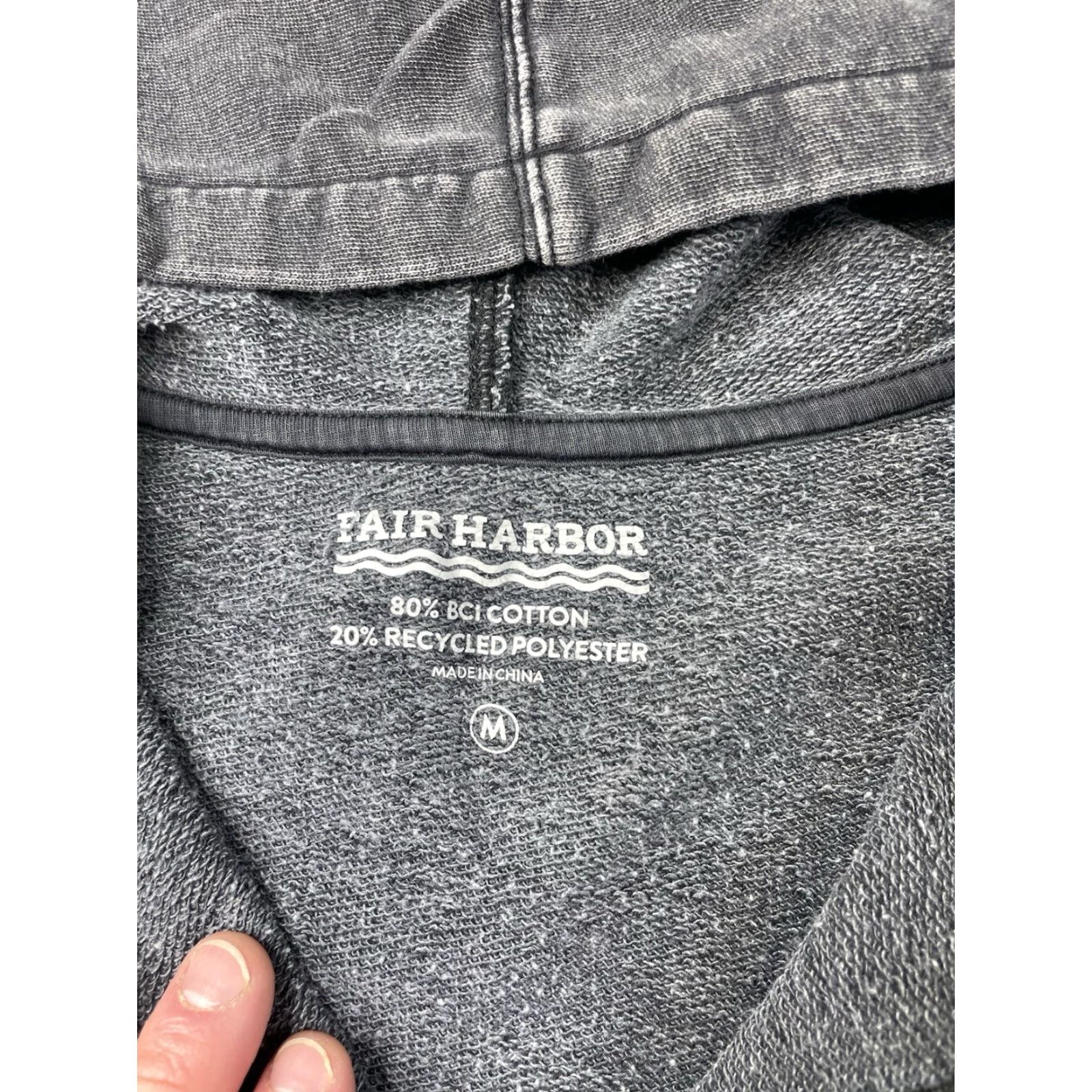 Vintage Fair Harbor Saltaire Full Zip Mens M Gray Garment Dyed Hoodie Sweatshirt Size US M / EU 48-50 / 2 - 2 Thumbnail