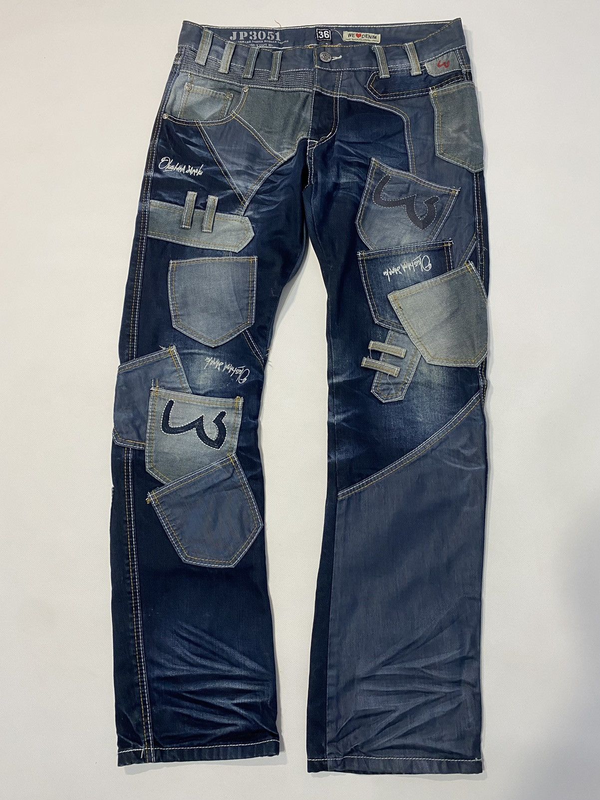 image of Hysteric Glamour Japrag Vintage Okishara Samoki Jeans in Blue, Men's (Size 36)