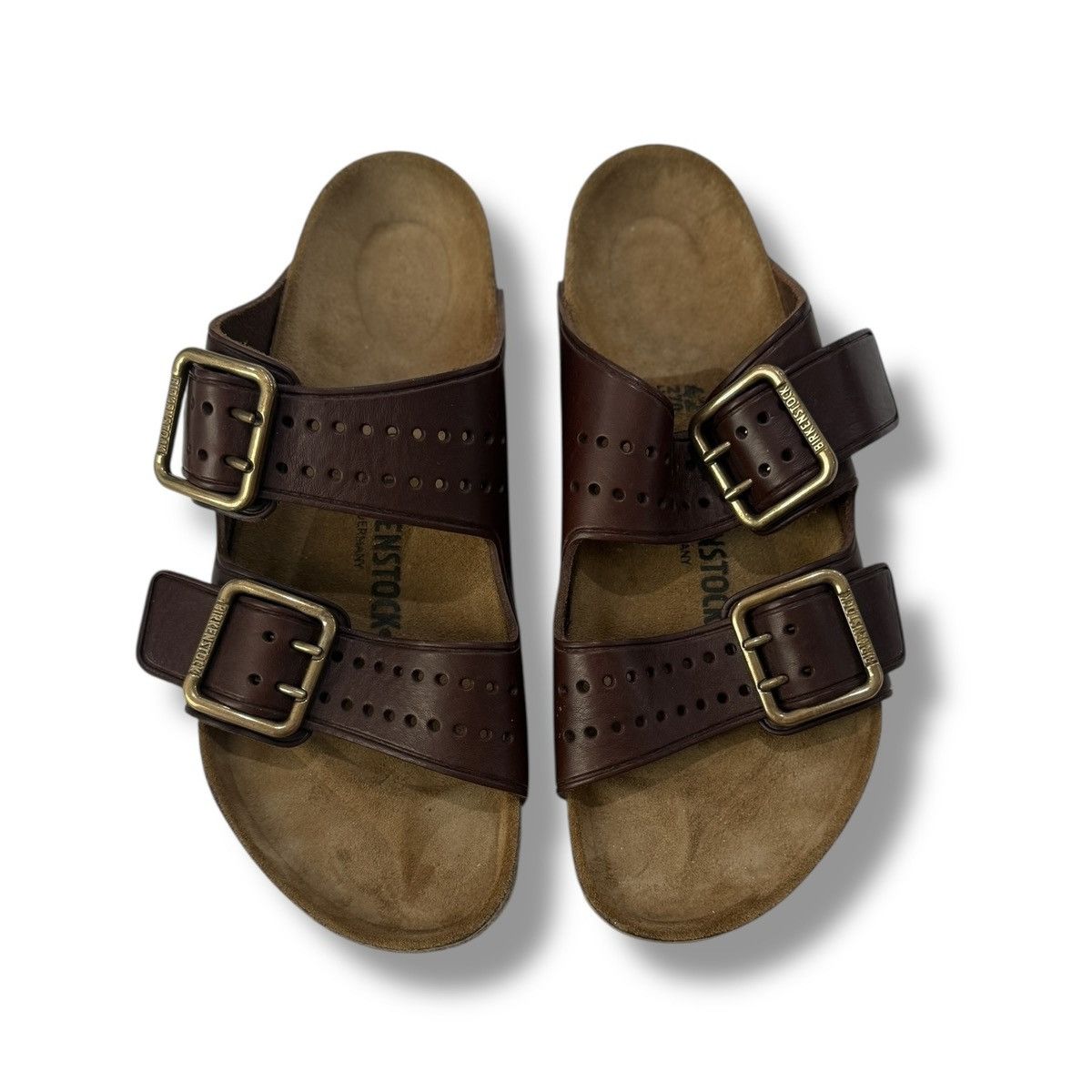 Birkenstock Arizona Bold Gap Roast Leather Regular Width Size US 9.5 / EU 42-43 - 2 Thumbnail