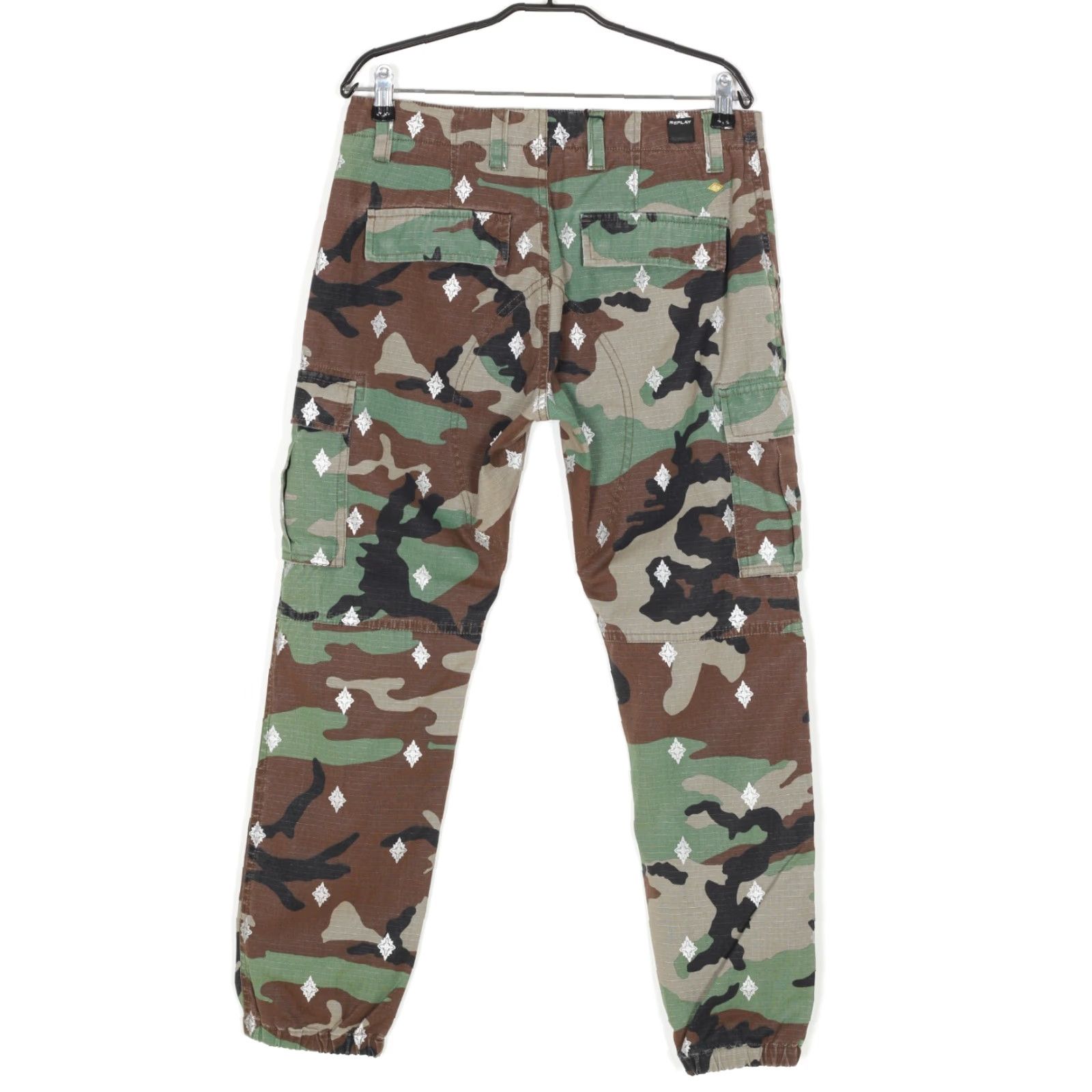 Replay REPLAY W8769N Camouflage Cargo Pants Trousers Women Size 27 30x28 DZ3402 Size 27" / US 4 / IT 40 - 3 Thumbnail