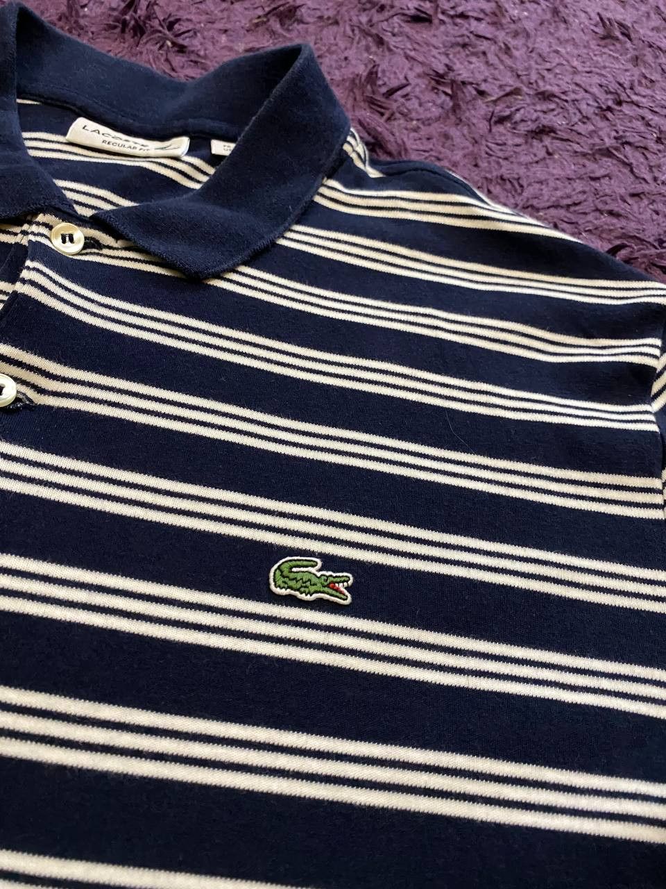 Lacoste LACOSTE Striped Polo Shirt Everyday Fit STREETWEAR Size US L / EU 52-54 / 3 - 6 Thumbnail