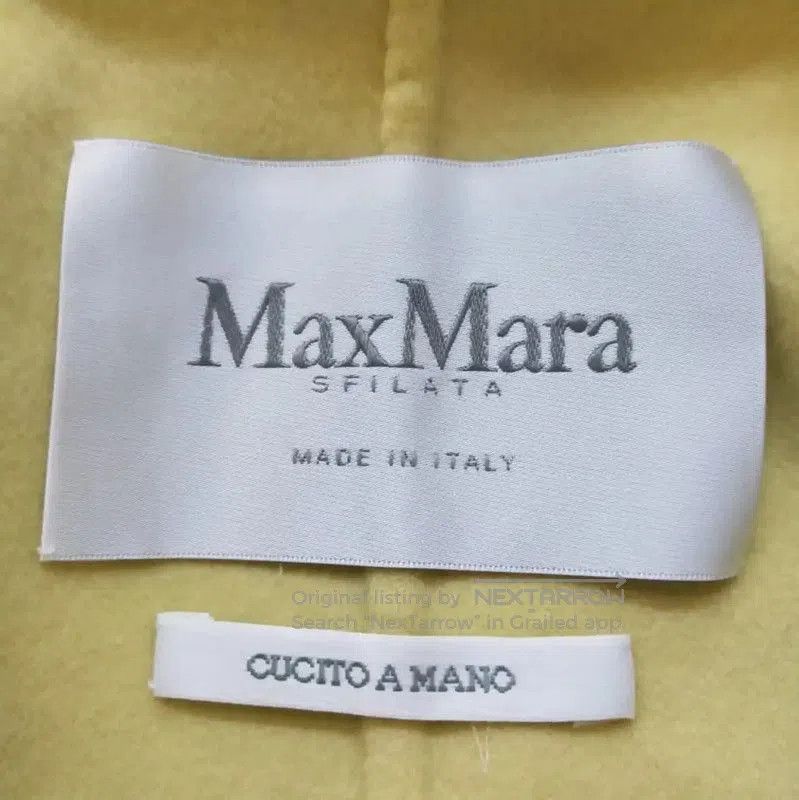Max Mara MaxMara Yellow Cashmere Blend Coat . Size L / US 10 / IT 46 - 6 Thumbnail