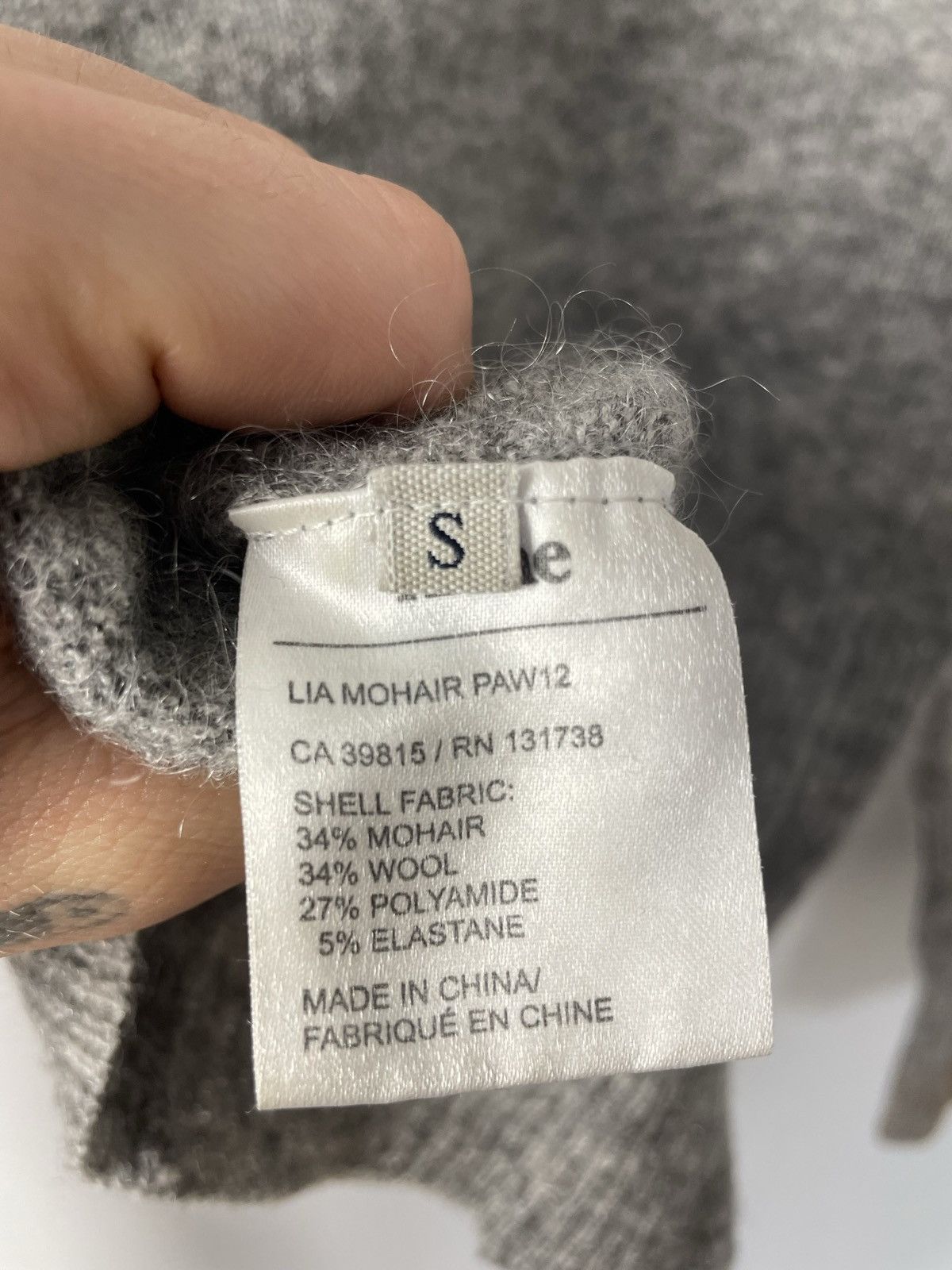 Acne Studios Acne Studios Knit Sweater Mohair Wool Grey Women Designer Size S / US 4 / IT 40 - 4 Thumbnail