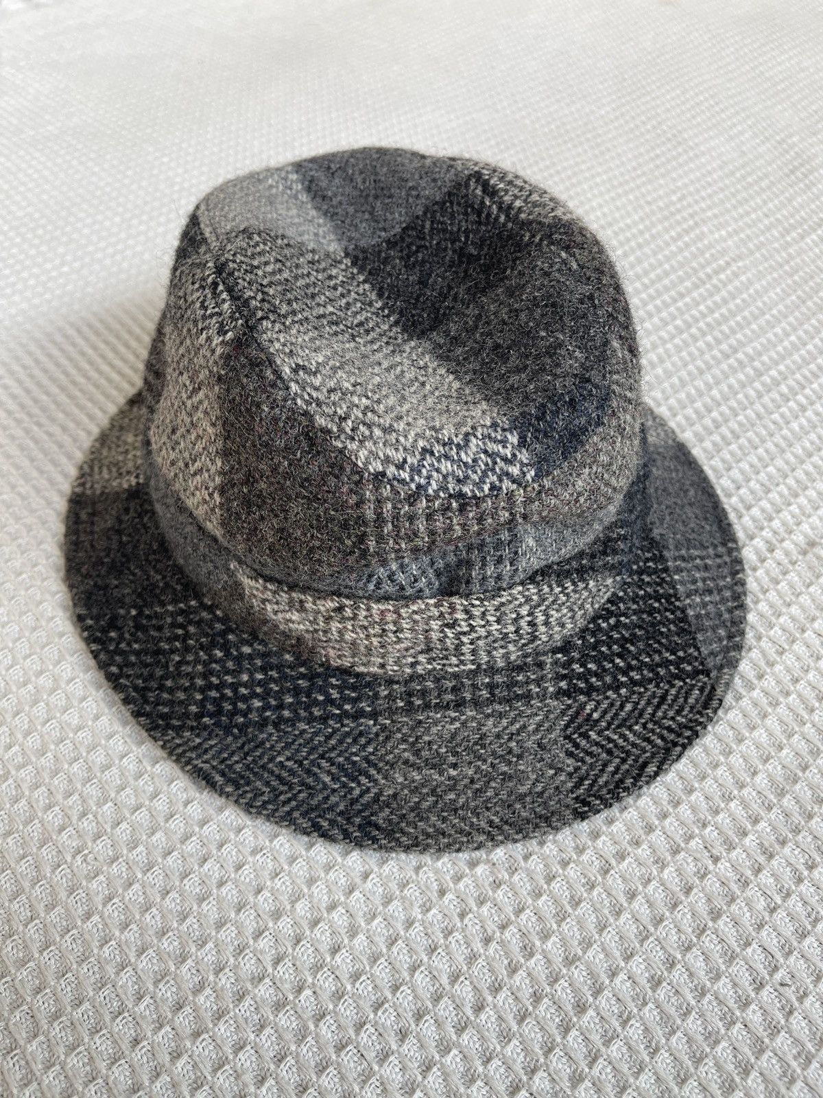 Harris Tweed Vintage 90s🔥HARRIS TWEED MISTRAL🔥Wool Hat Bucket Size L/57 Size ONE SIZE - 2 Thumbnail