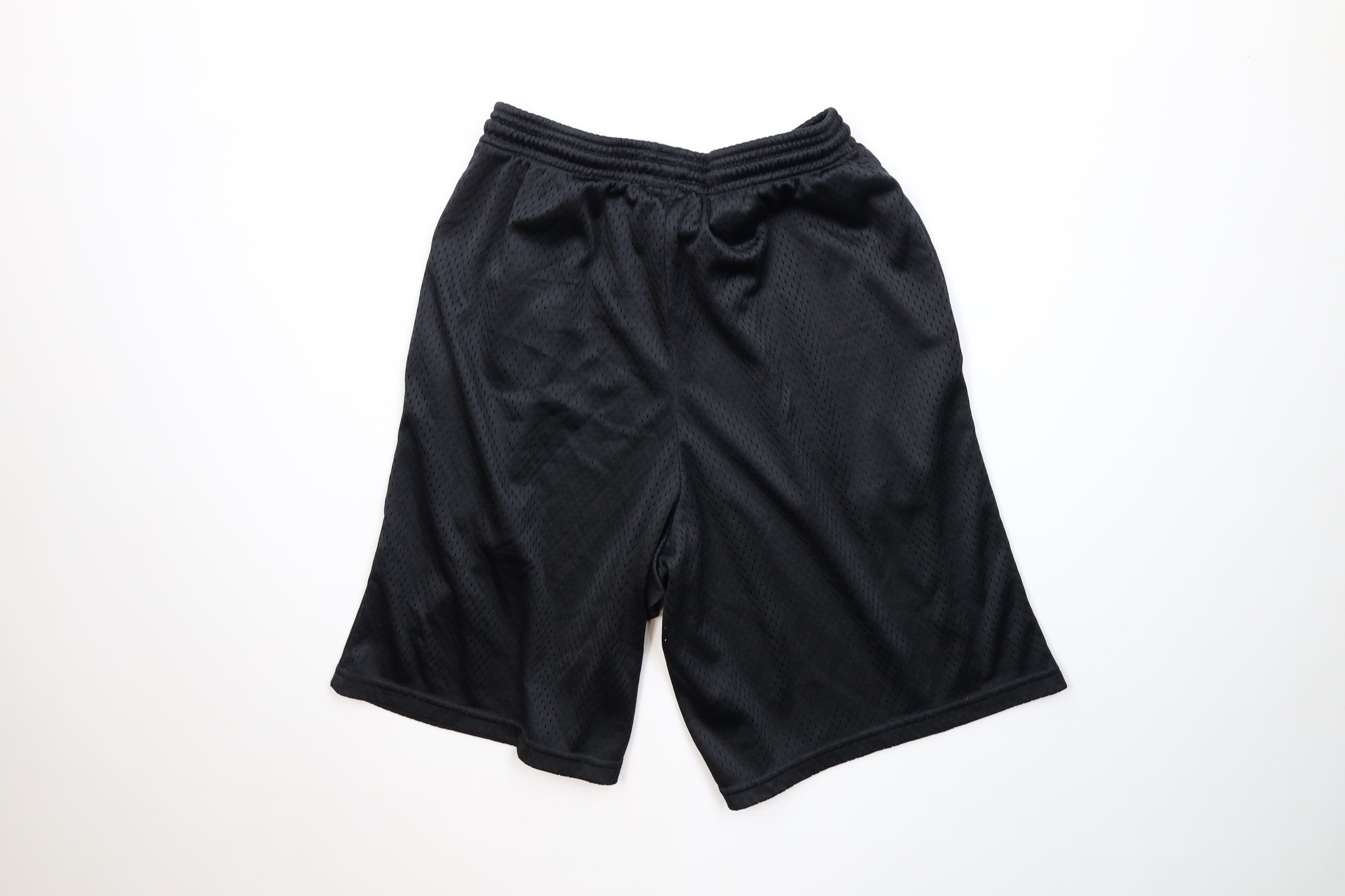 Champion Vintage Champion Logo Mesh Above Knee Shorts Black Polyester Size US 30 / EU 46 - 8 Thumbnail