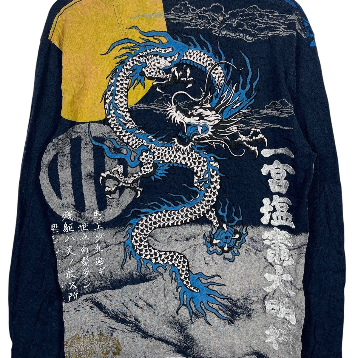 Vintage Senbu Japanese Dragon Long Sleeve Shirt Navy Y2K Tattoo Size US L / EU 52-54 / 3 - 7 Thumbnail