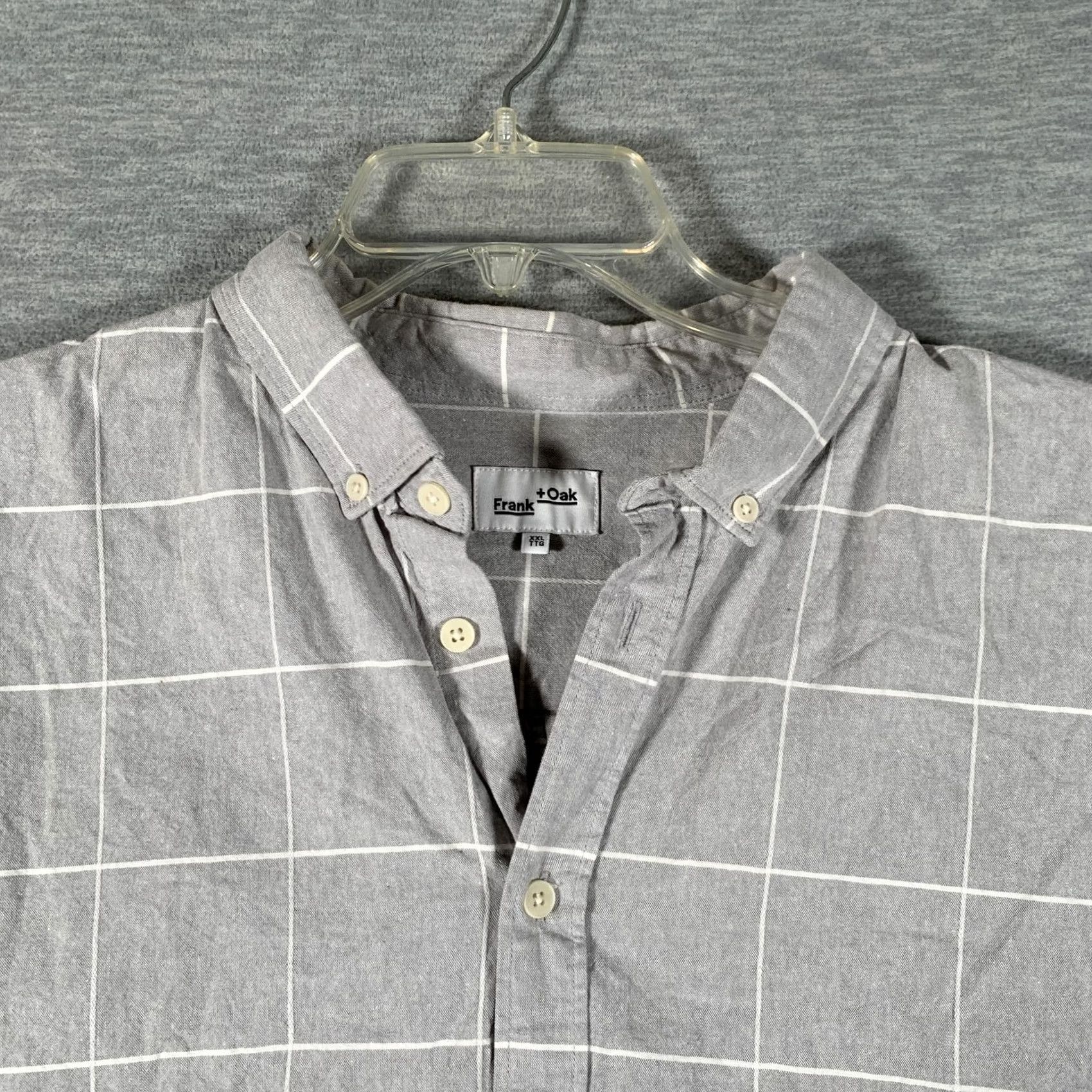 Vintage Frank + Oak Shirt Mens 2XL Gray Check Short Sleeve Button Front Casual Size US XXL / EU 58 / 5 - 5 Thumbnail
