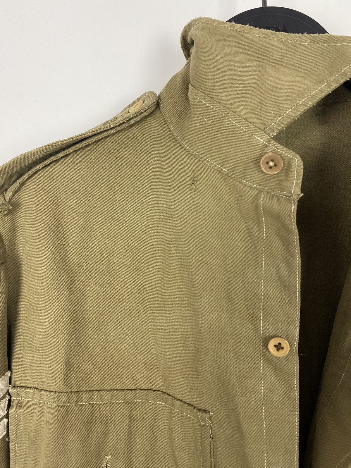 Vintage 1940s Vintage WW2 RAF British Air Force Drill Bush Jacket Size US S / EU 44-46 / 1 - 5 Thumbnail