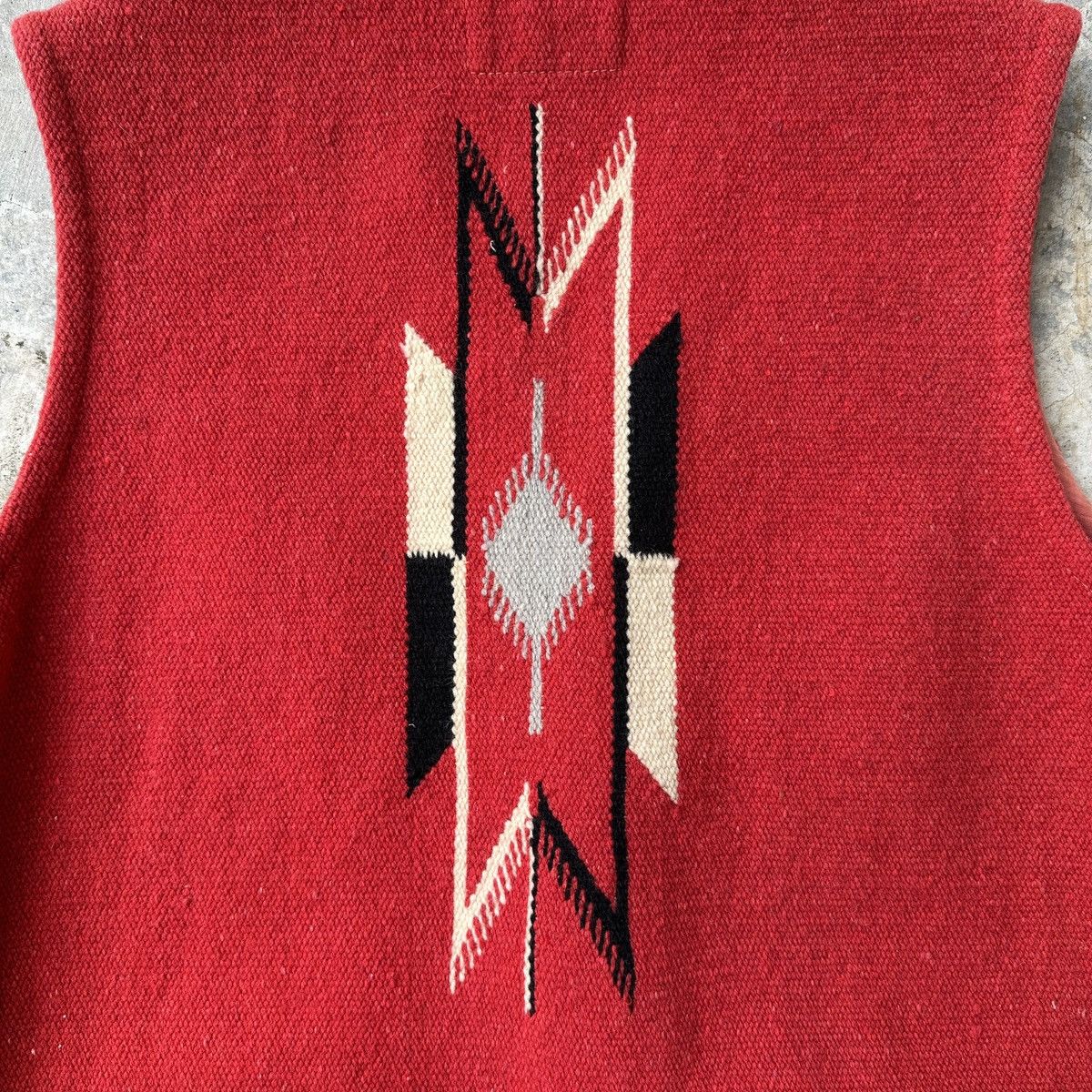 Indian Motorcycle 30s Ortega Wool Chimayo Blanket Native Americana Concho vest Size US L / EU 52-54 / 3 - 3 Thumbnail