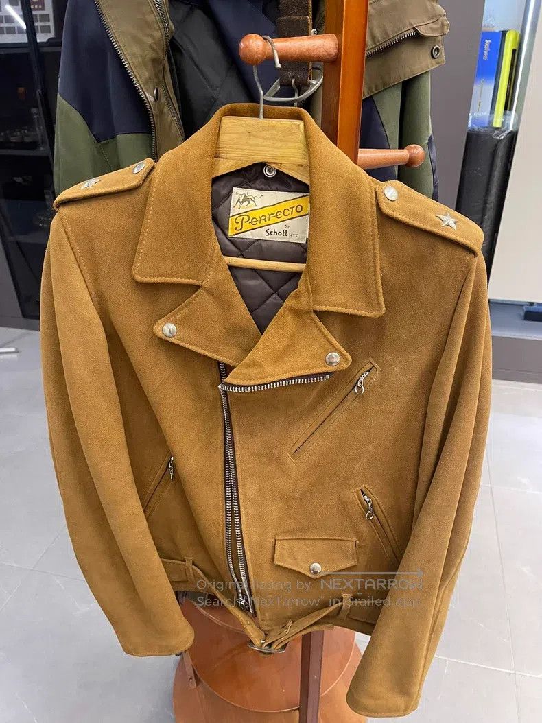 Schott Schott The first year of the suede cowhide biker jacket Size US XS / EU 42 / 0 - 4 Thumbnail