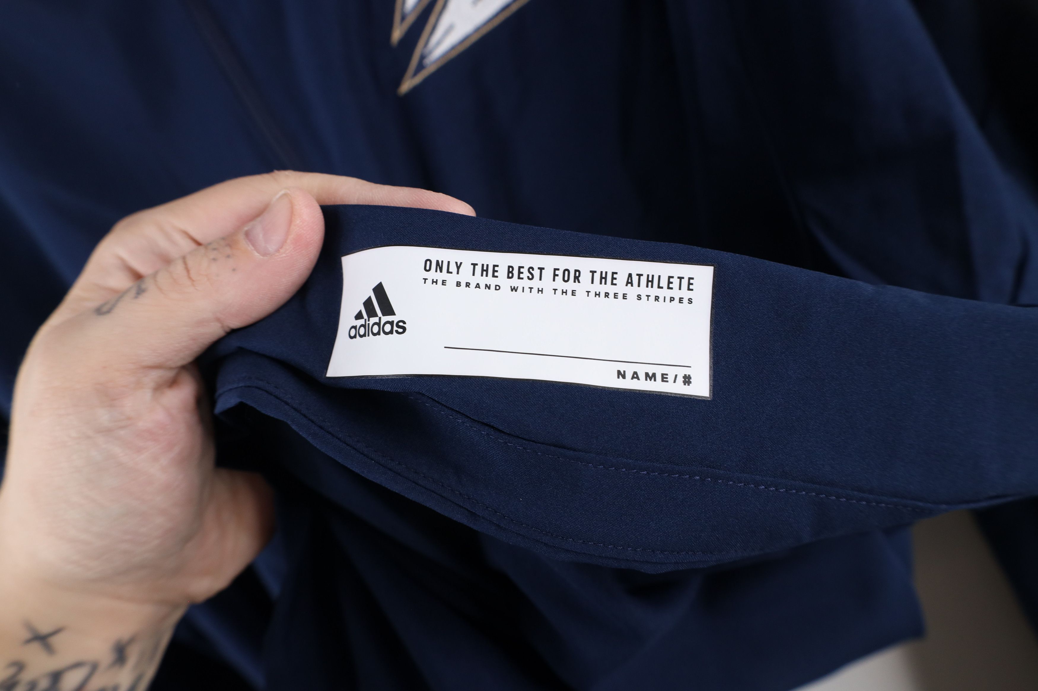 Adidas × Vintage Adidas University of Akron Baseball Half Zip Jacket Blue Size US L / EU 52-54 / 3 - 10 Thumbnail
