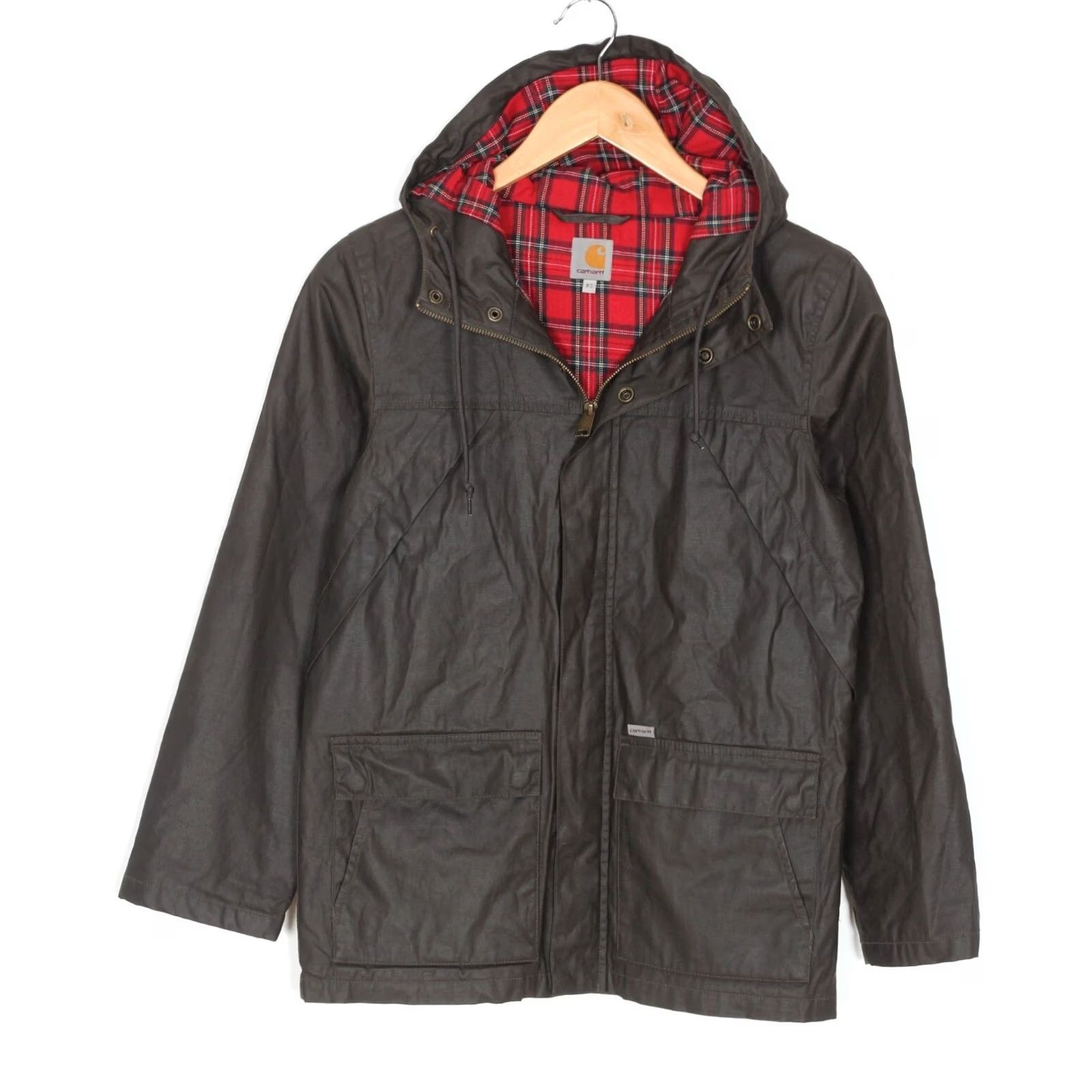 Carhartt Carhartt Torn Waxed Cotton Jacket Women XS MJ5625 Jacket Womens XS Brown Size XS / US 0-2 / IT 36-38 - 2 Thumbnail