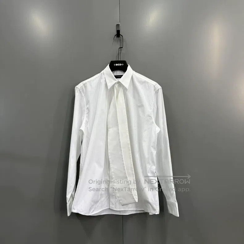 Givenchy Givenchy White Lace-Up Shirt Size US XL / EU 56 / 4 - 1 Thumbnail