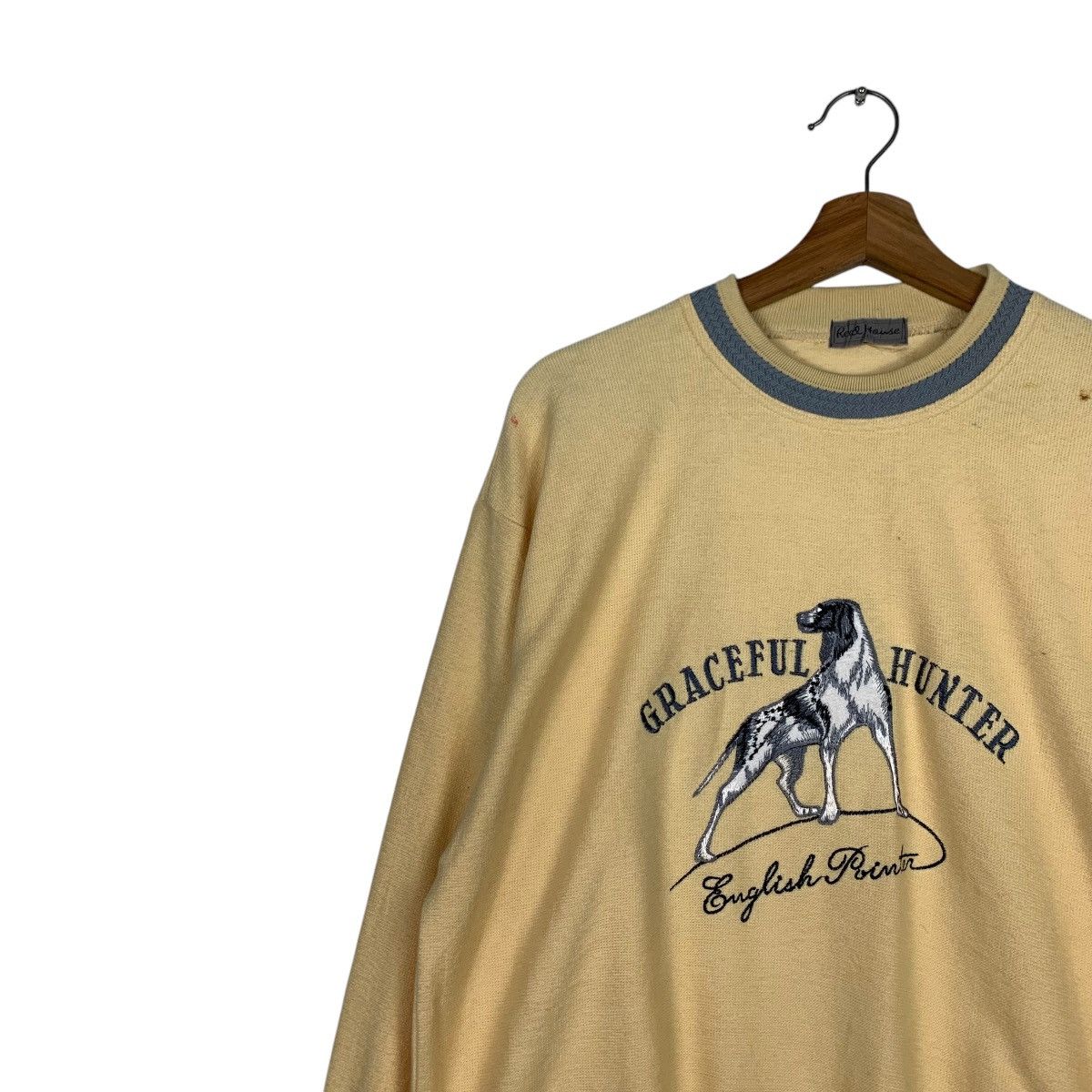 Japanese Brand English Pointer Graceful Hunter Logo Sweatshirt #1946-C85 Size US L / EU 52-54 / 3 - 6 Thumbnail