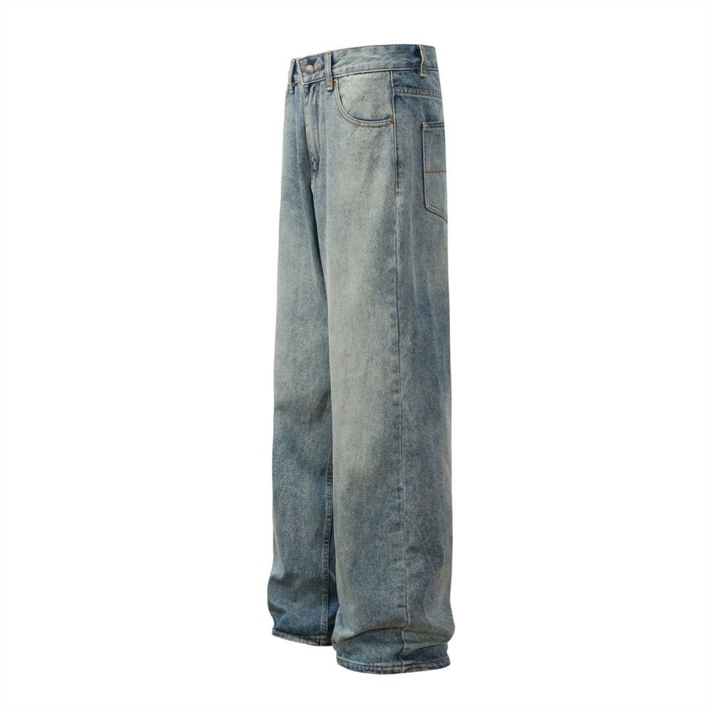 Japanese Brand × Jean Distressed washed gradient all-match vintage loose jeans Size US 32 / EU 48 - 3 Thumbnail
