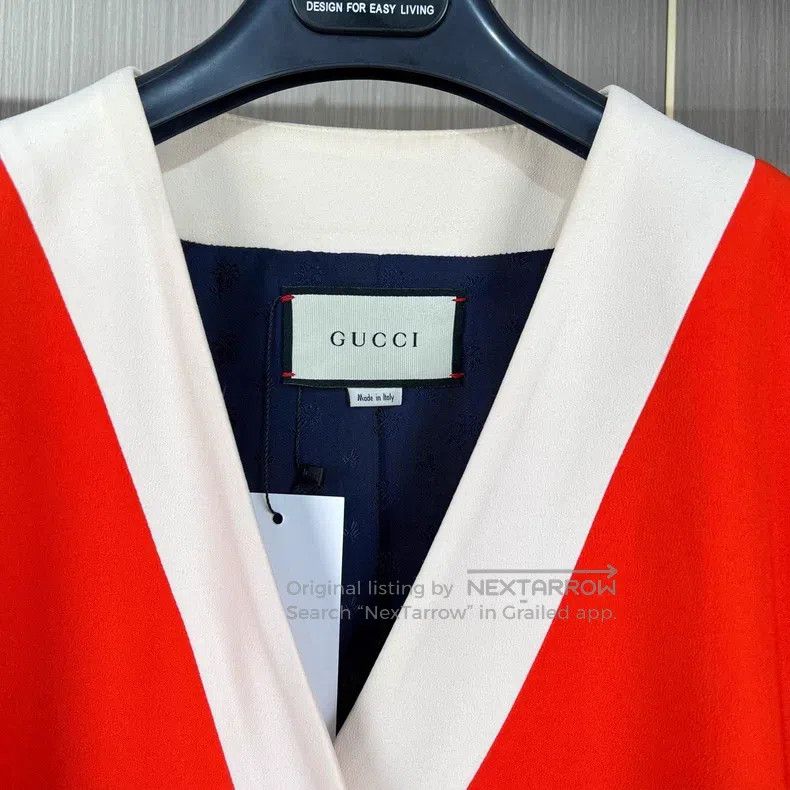 Gucci Gucci White orange colour block buckle cardigan coat Size M / US 6-8 / IT 42-44 - 5 Thumbnail