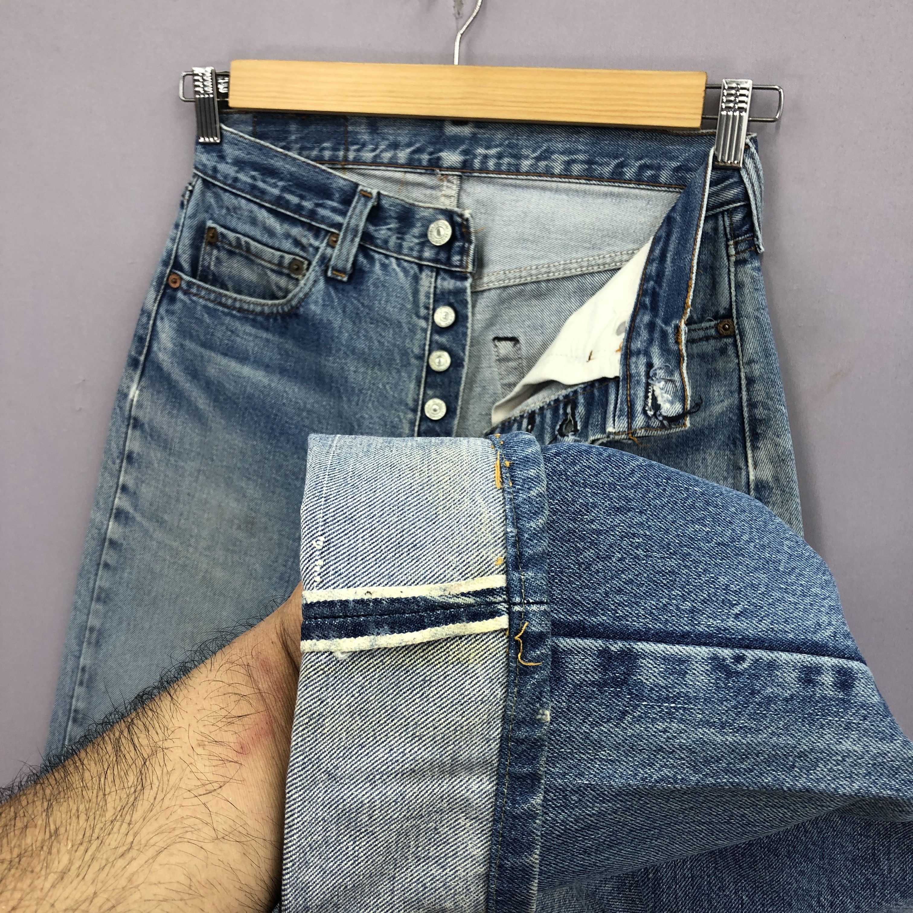 Levi's Vintage 70s Levis 501 Selvedge Jeans Levi's Faded Denim Size 26" / US 2 / IT 38 - 8 Thumbnail