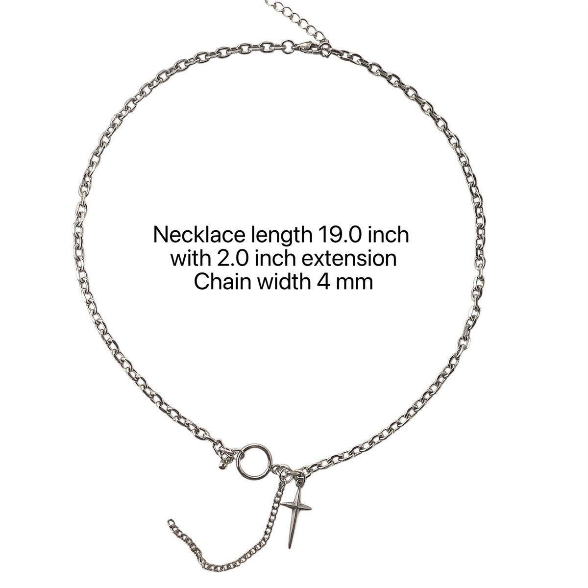 Other Cross Pendant Necklace for Men Women Streetwear Hip Hop Punk Size ONE SIZE - 6 Thumbnail