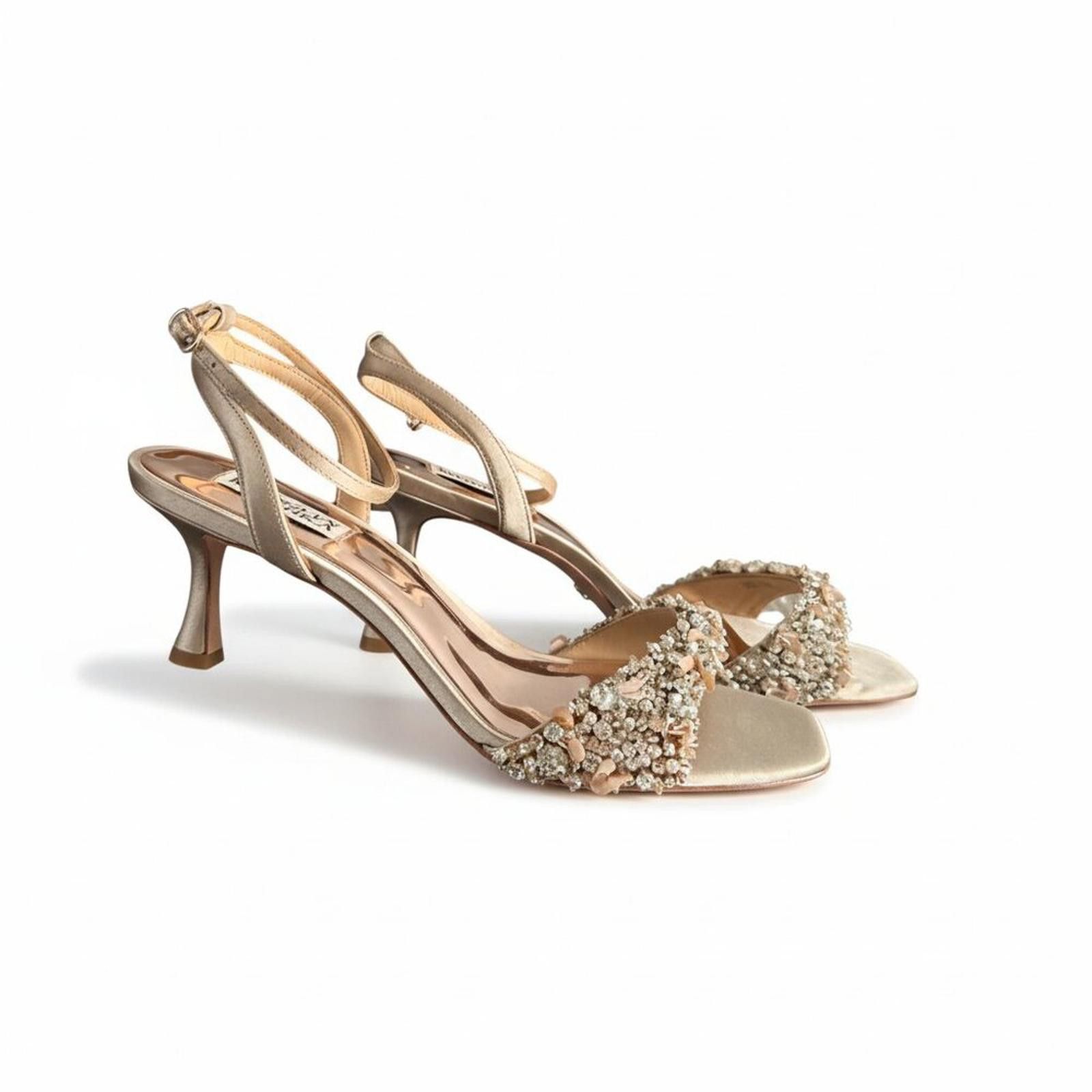 Other New Badgley Mischka Telissa Pink Kitten Heel Sandals 9 Size US 9 / IT 39 - 2 Thumbnail