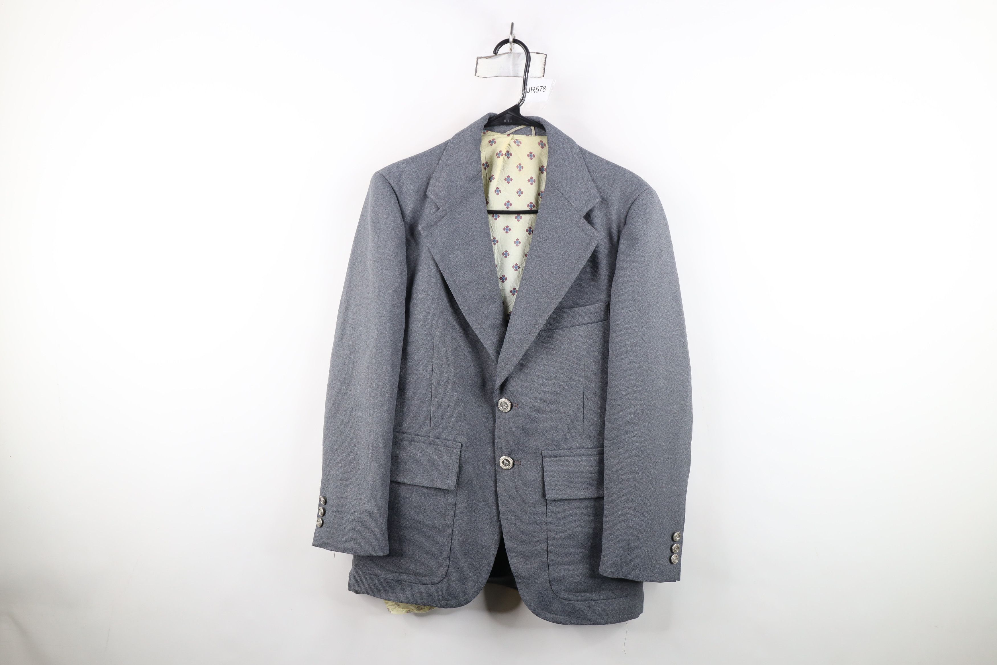 Vintage Vintage 70s Streetwear Suit Coat Blazer Jacket Heather Gray Size US L / EU 52-54 / 3 - 1 Thumbnail