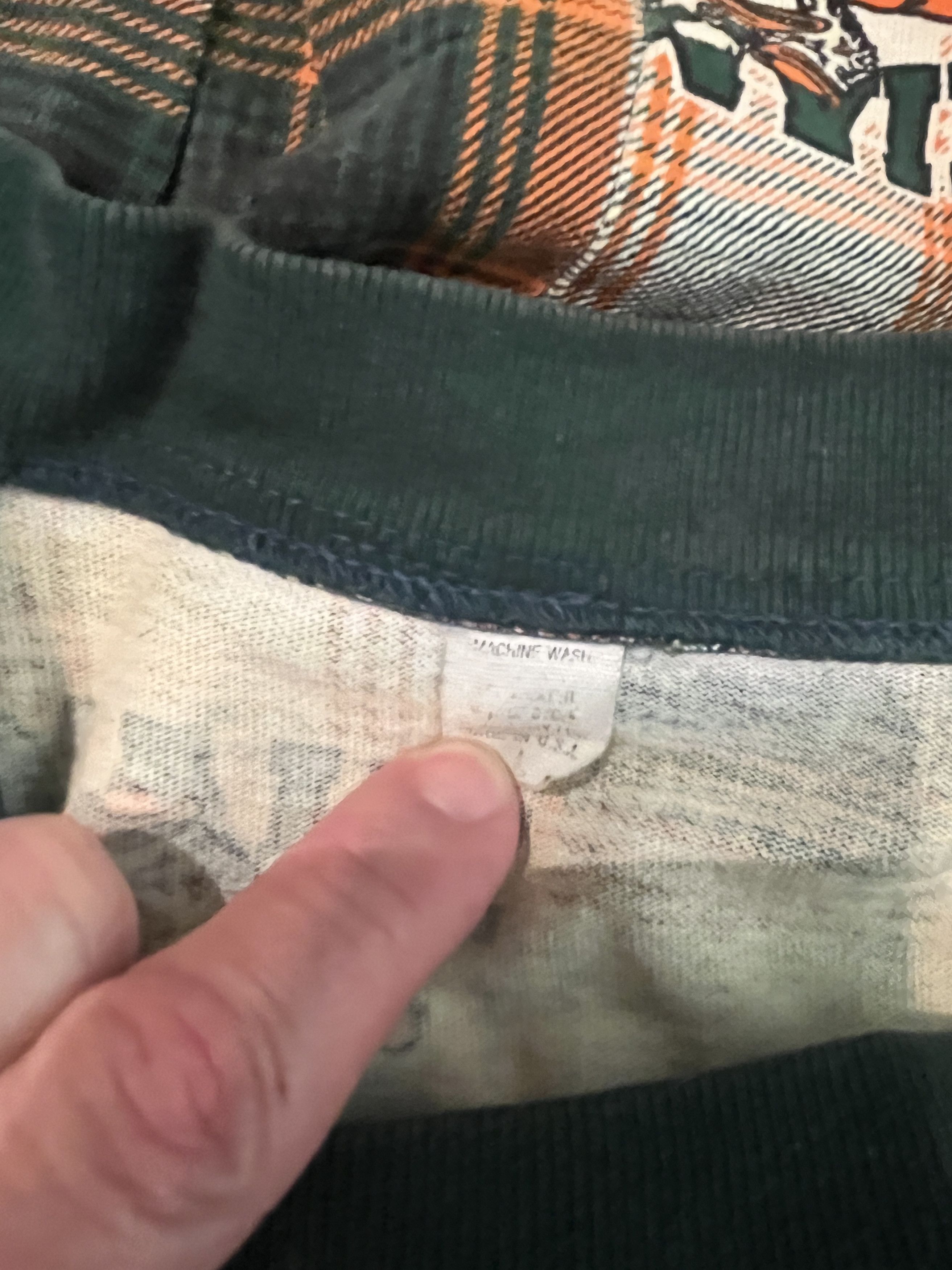 Vintage Vtg 90s University of Miami Hurricanes Plaid AOP Tee XL Size US XL / EU 56 / 4 - 6 Thumbnail