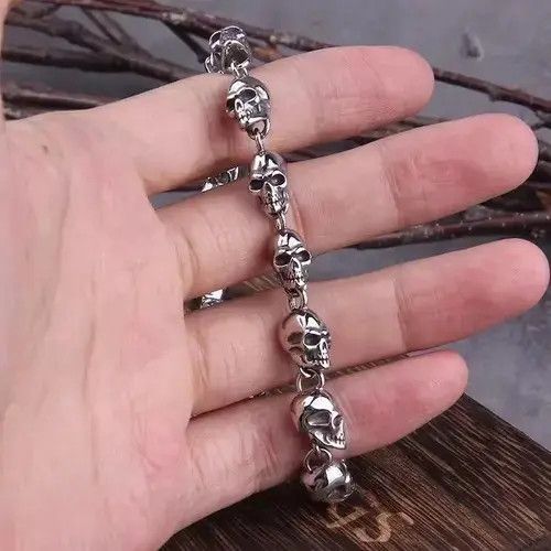 Jewelry Skull Chain Bracelet Size ONE SIZE - 6 Thumbnail