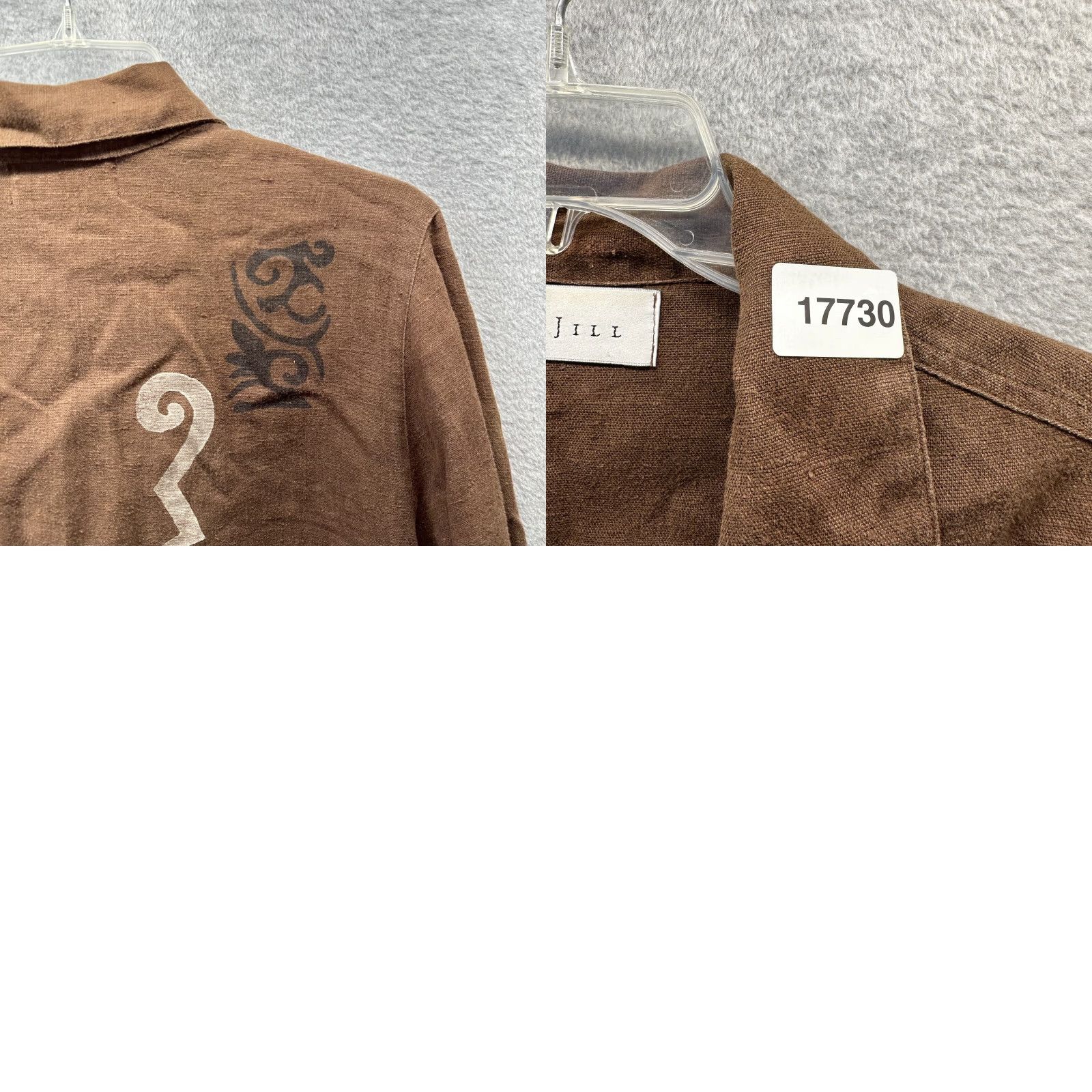 J. Jill J Jill Linen Jacket Womens Medium Brown Cardigan Coat Size M / US 6-8 / IT 42-44 - 9 Thumbnail