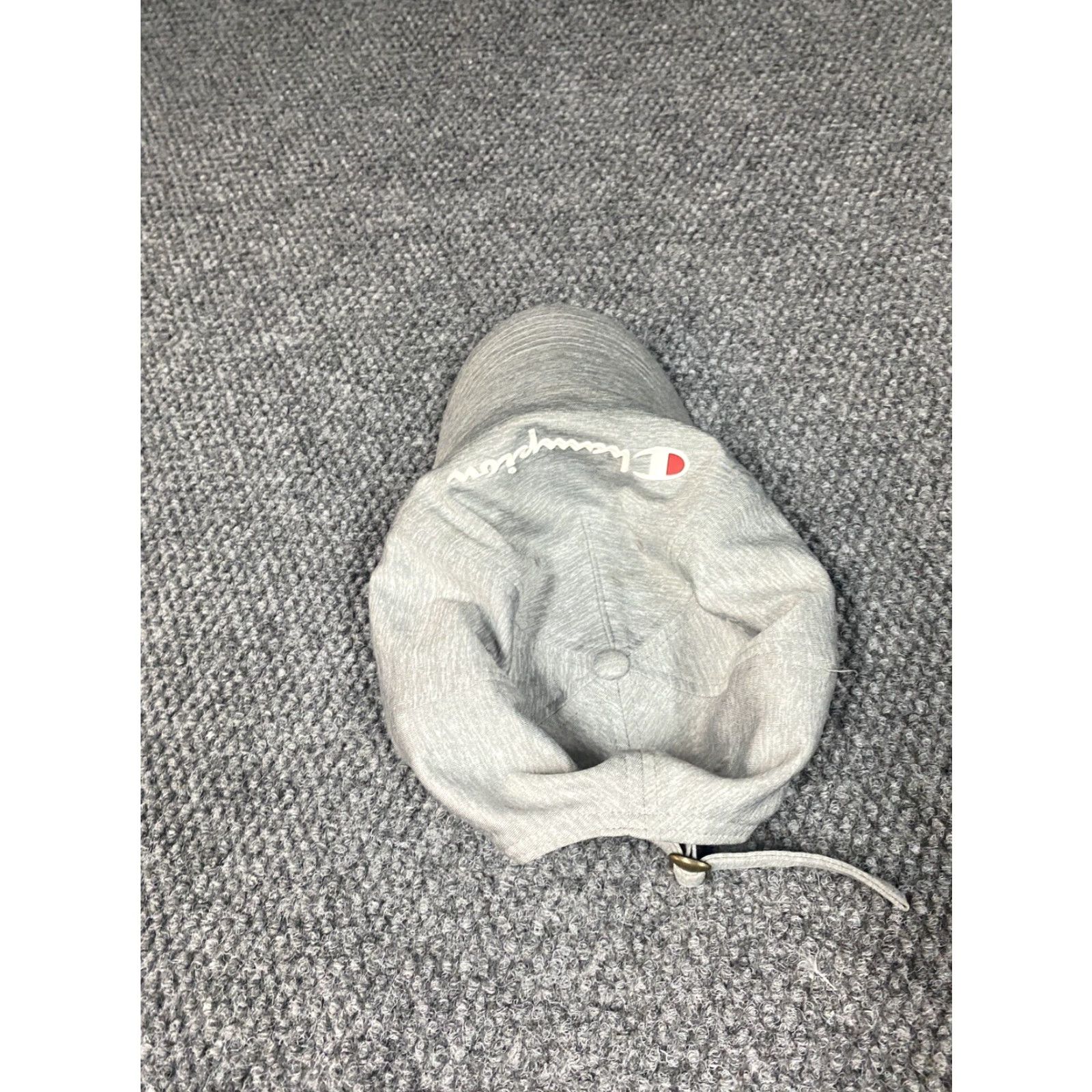Champion Champion Hat Mens Gray Logo Canvas Cotton Snapback One Size Beige Beige? Hmm wait. Size ONE SIZE - 3 Thumbnail