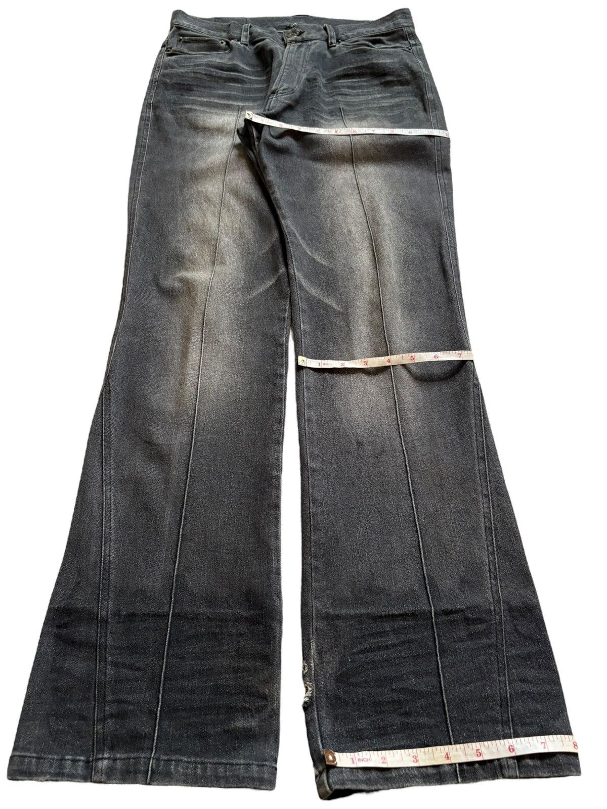 In The Attic Vintage In The Attic Faded Distressed Bootcut Flare Jeans Size US 30 / EU 46 - 16 Thumbnail