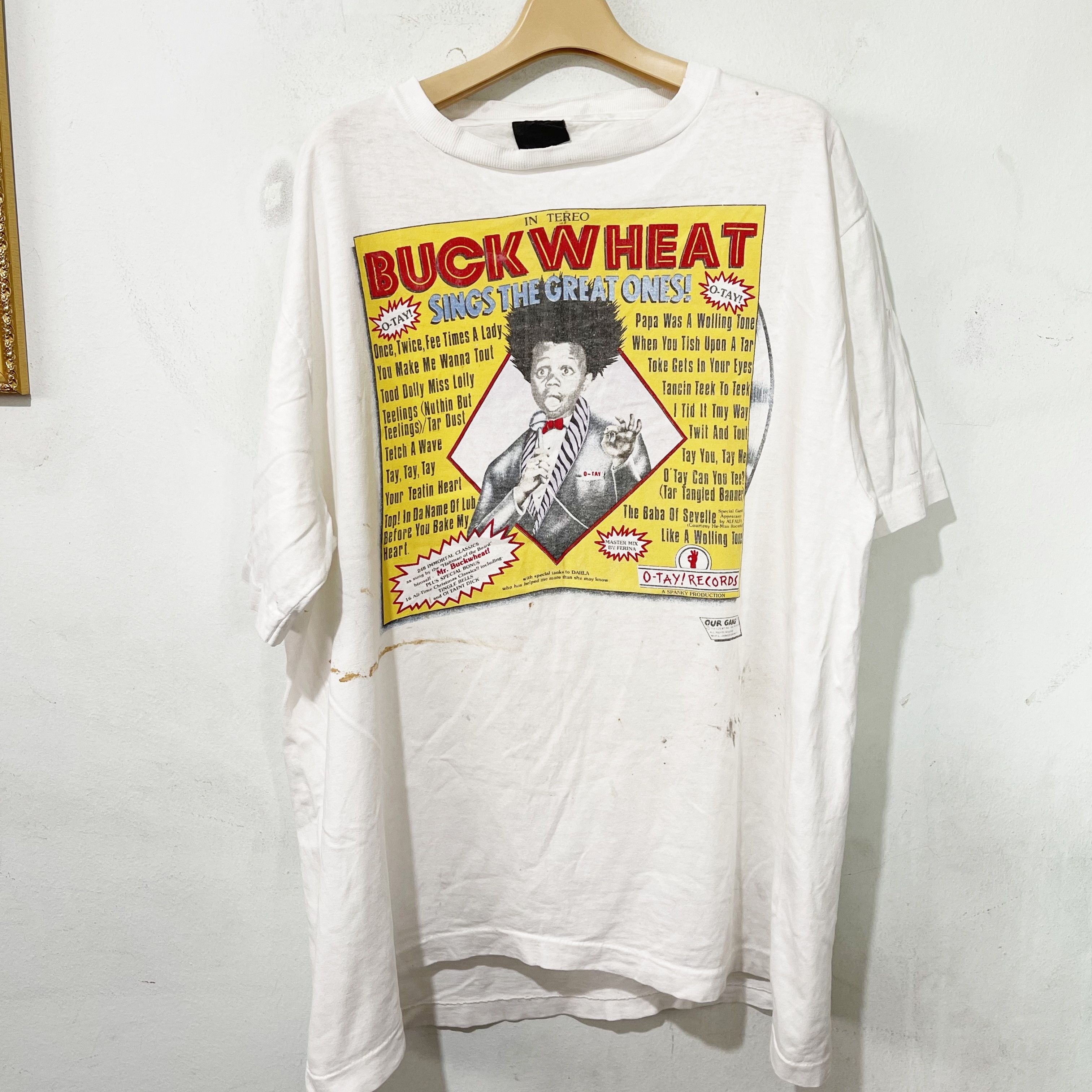 Vintage Vintage 90s Buckwheat Little Rascals T-shirt Size US XL / EU 56 / 4 - 1 Thumbnail