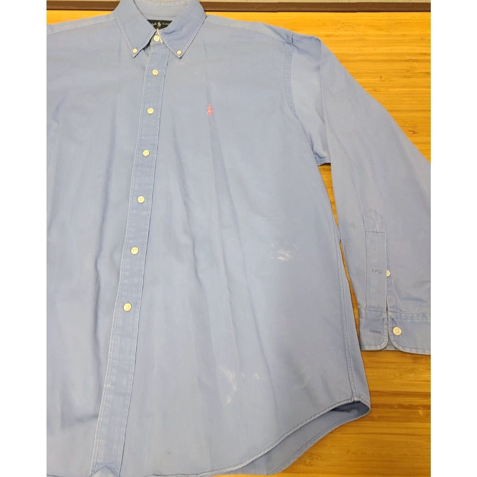 Polo Ralph Lauren Polo Ralph Lauren Shirt Men's Light Blue Large Long Sleeve Button-Down Blake Size US L / EU 52-54 / 3 - 2 Thumbnail