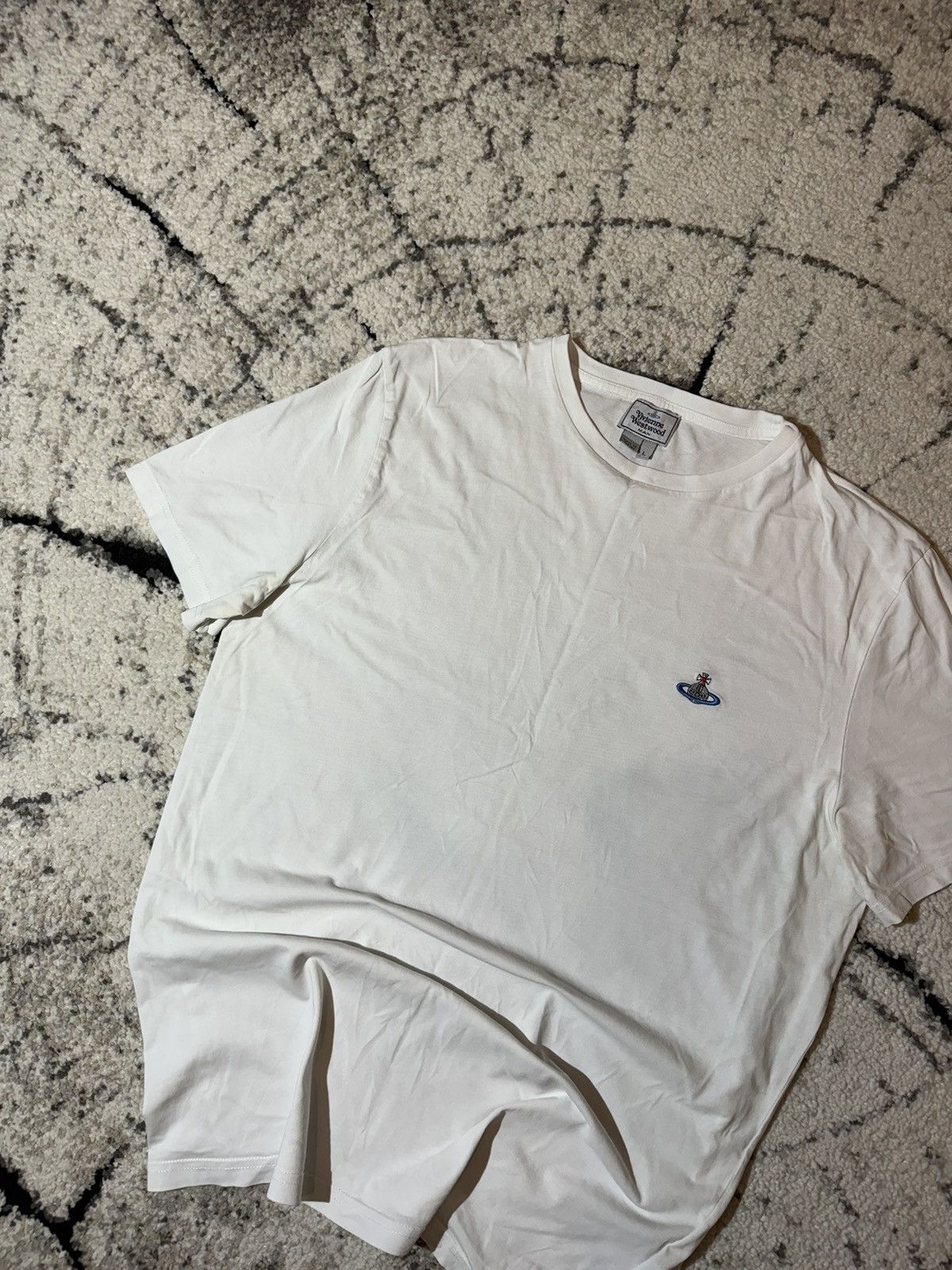 Vivienne Westwood Vivienne Westwood Orbital Embroidered White Men’s T Shirt Size US L / EU 52-54 / 3 - 3 Thumbnail
