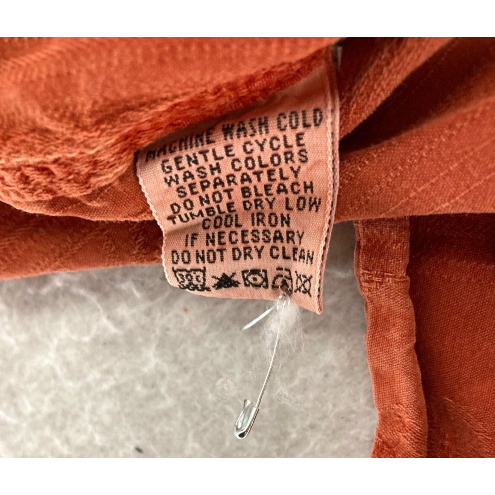 Tommy Bahama Tommy Bahama Button-Up Shirt Mens Medium Orange Tencel Cotton Long Sleeve Casual Beach Size US M / EU 48-50 / 2 - 7 Thumbnail